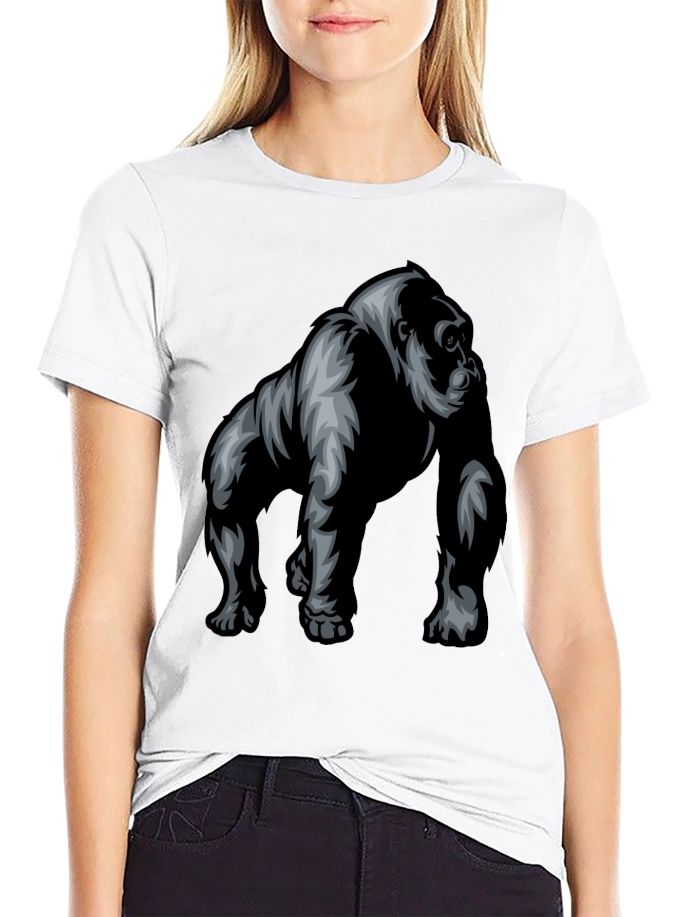 Cool Gorilla Graphic Black T-Shirt for Men