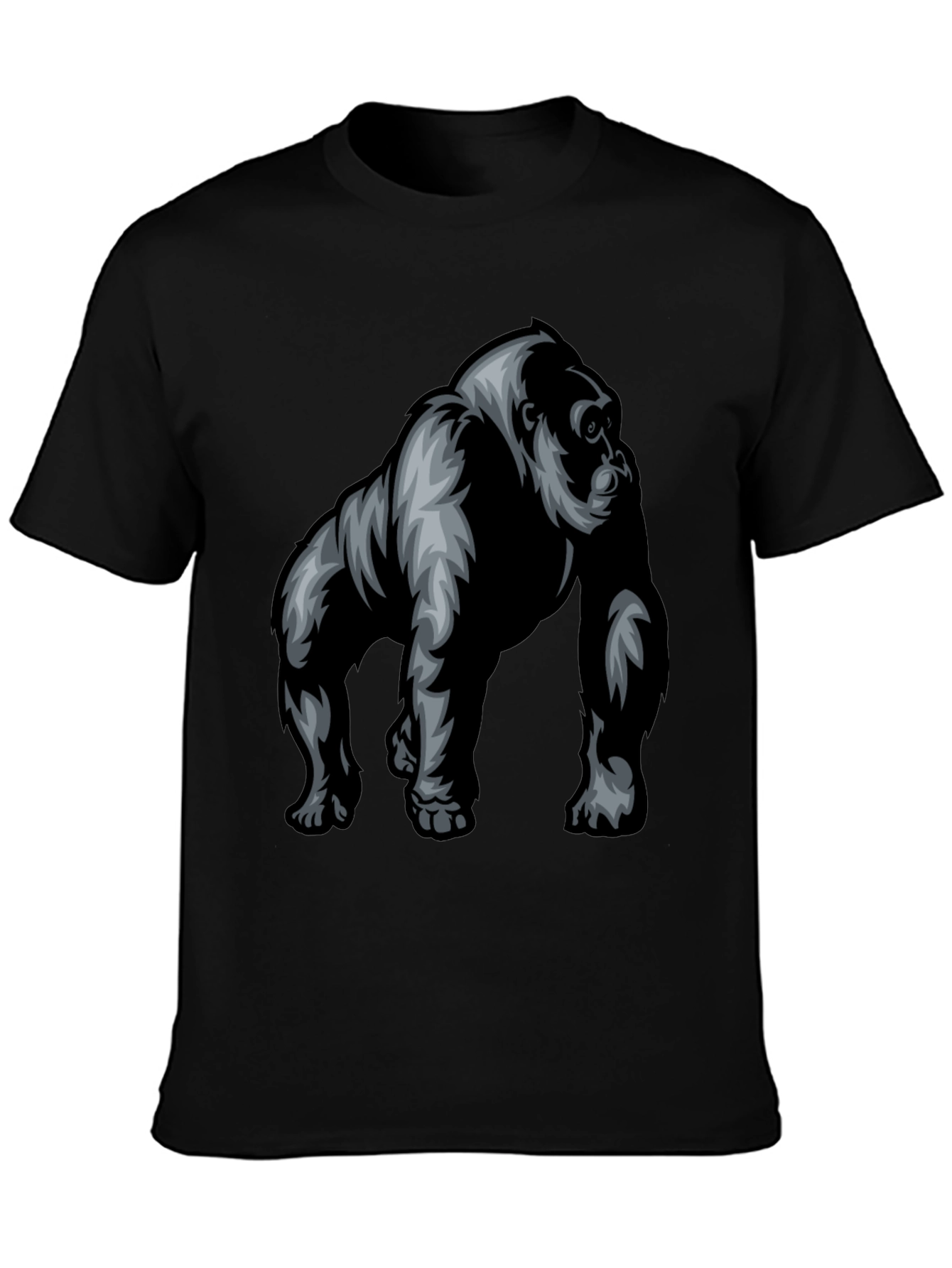 Cool Gorilla Graphic Black T-Shirt for Men