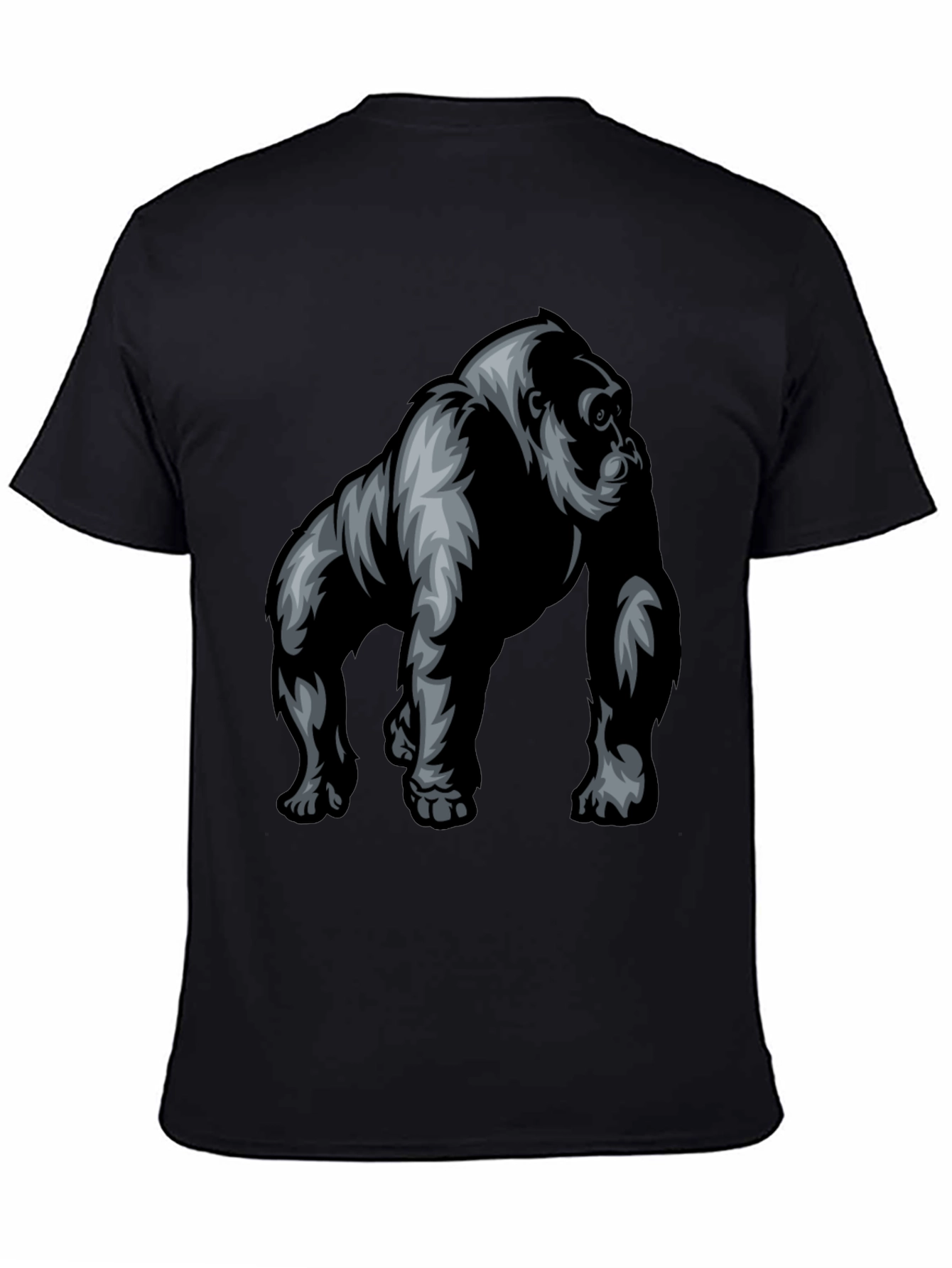 Cool Gorilla Graphic Black T-Shirt for Men