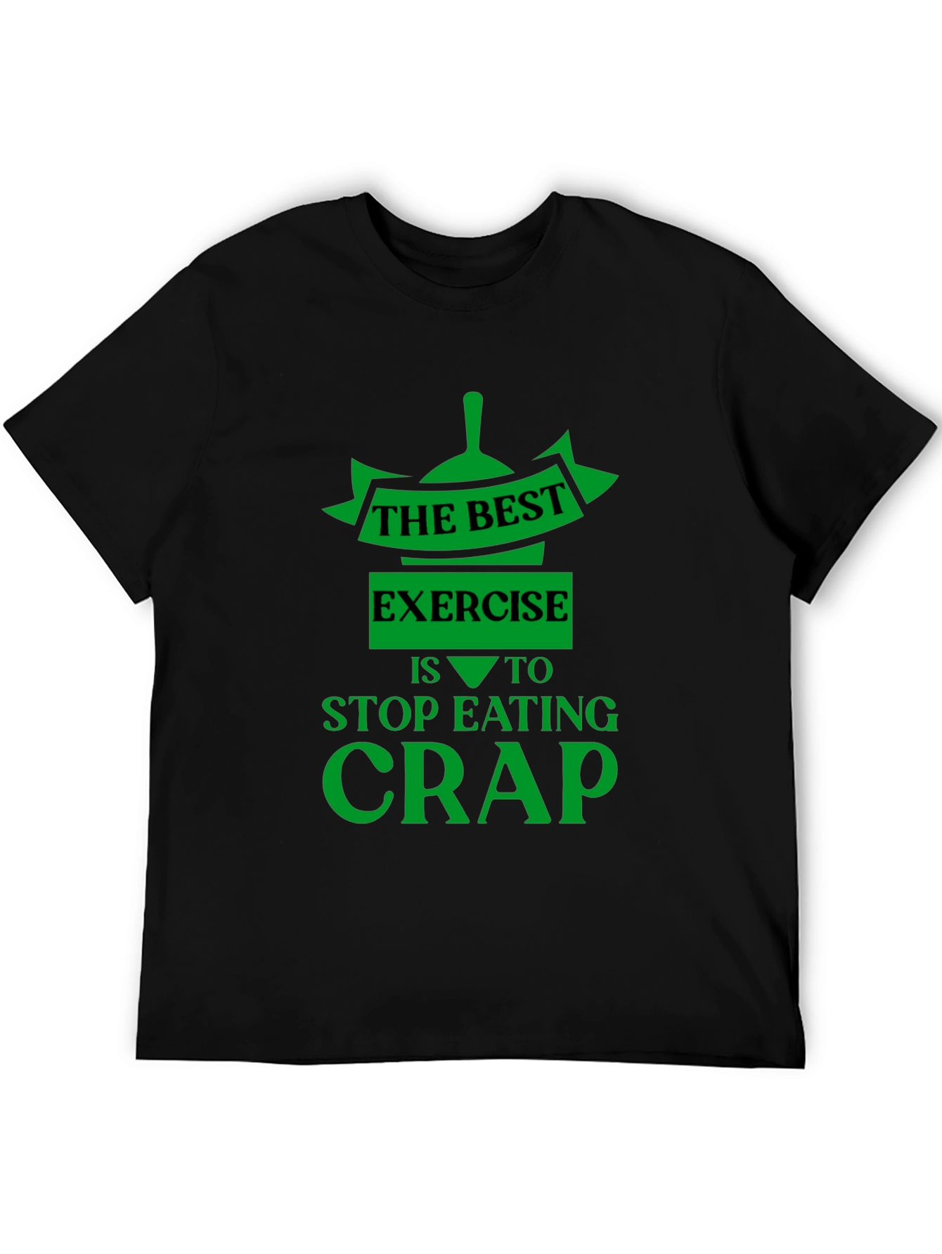 Funny Fitness T-Shirt - Stop Eating Crap Exercise Tee