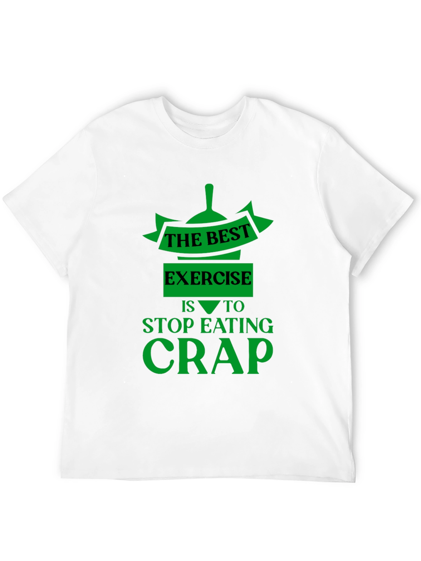 Funny Fitness T-Shirt - Stop Eating Crap Exercise Tee
