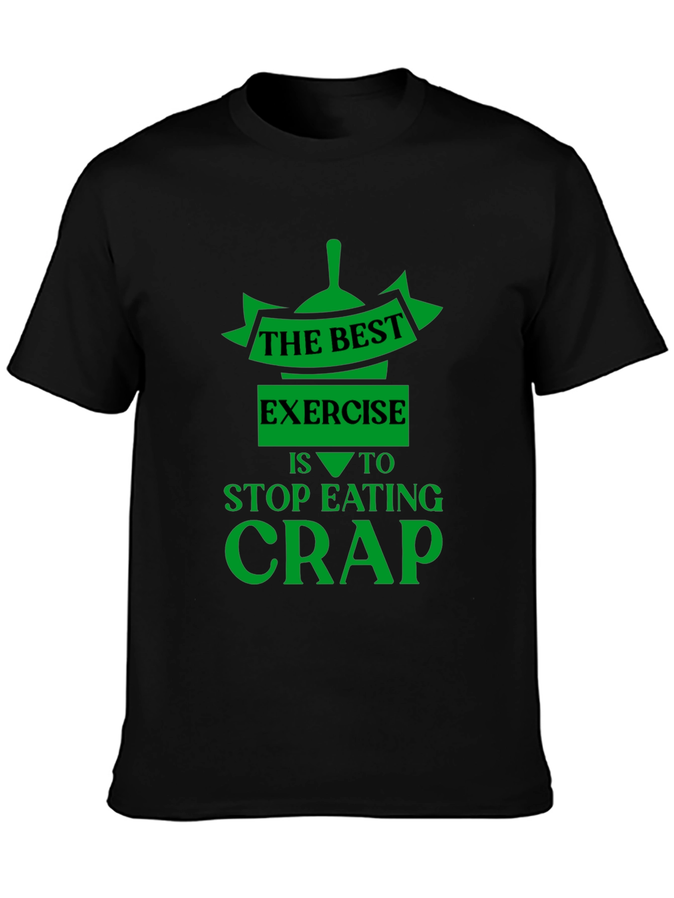 Funny Fitness T-Shirt - Stop Eating Crap Exercise Tee