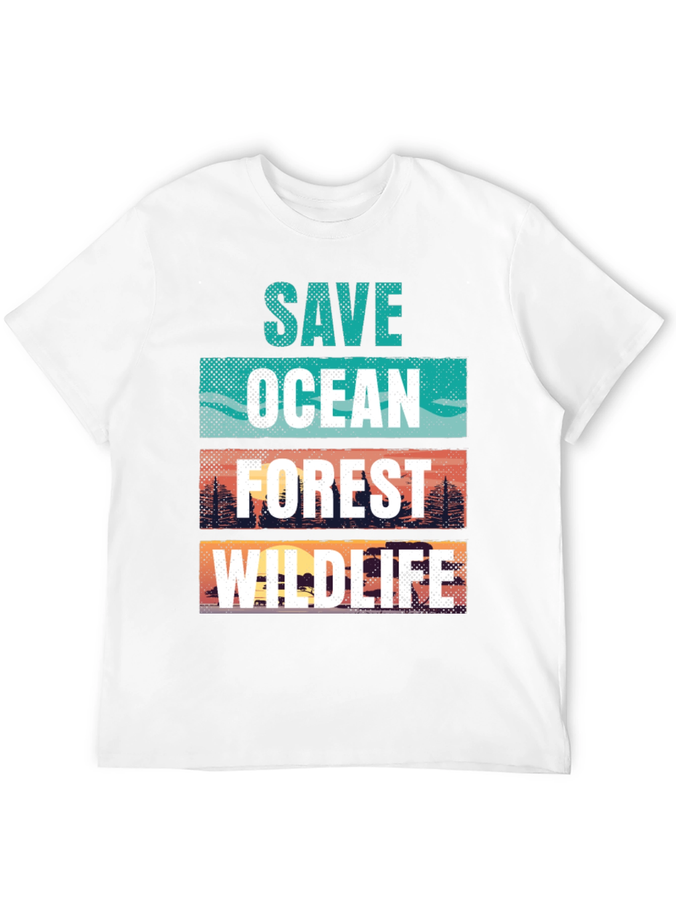 Save Ocean Forest Wildlife Graphic T-Shirt