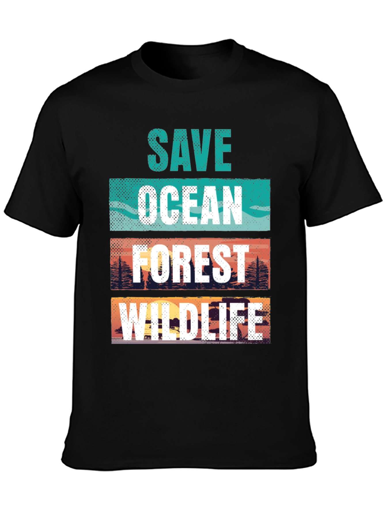 Save Ocean Forest Wildlife Graphic T-Shirt