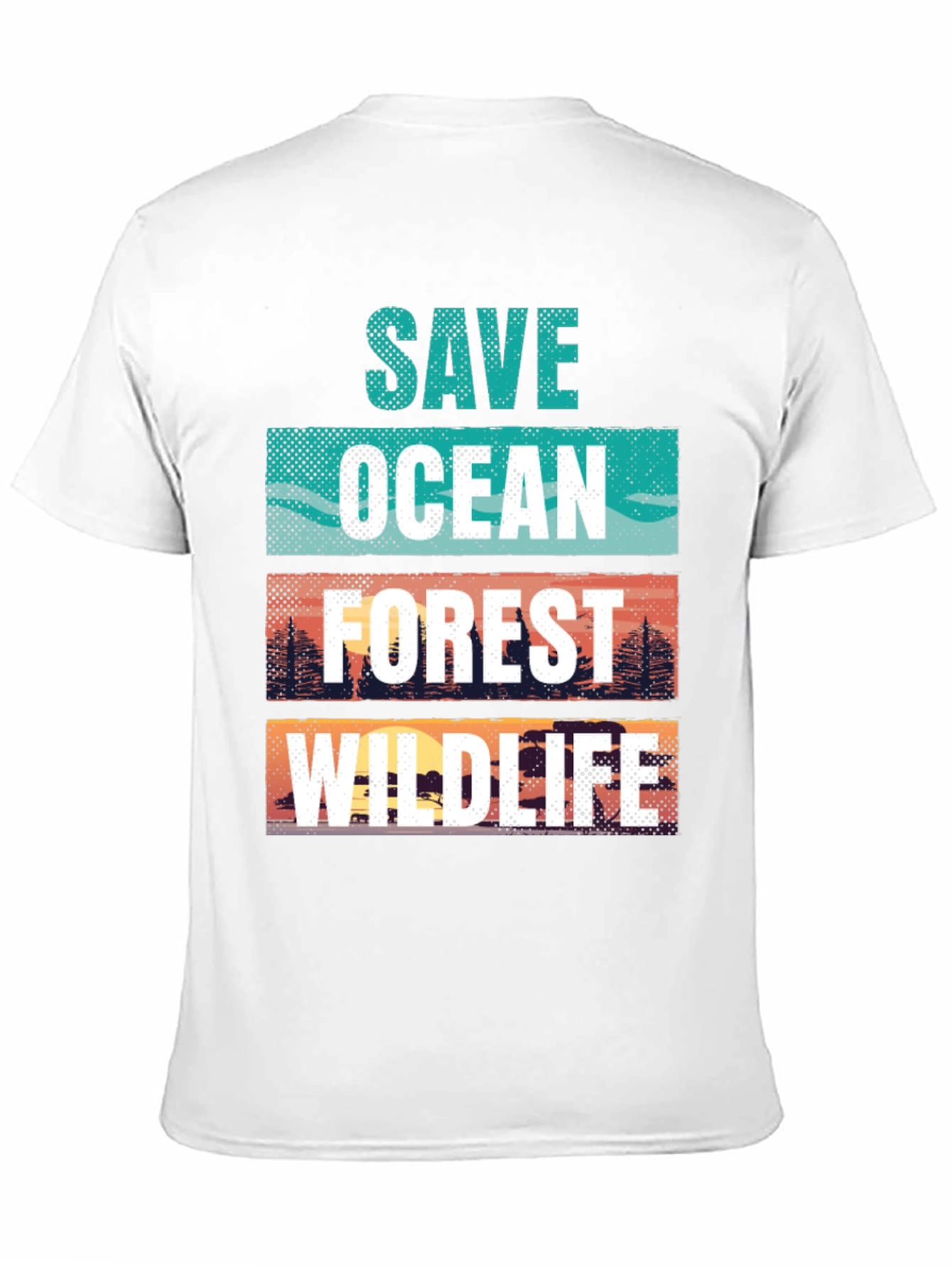Save Ocean Forest Wildlife Graphic T-Shirt