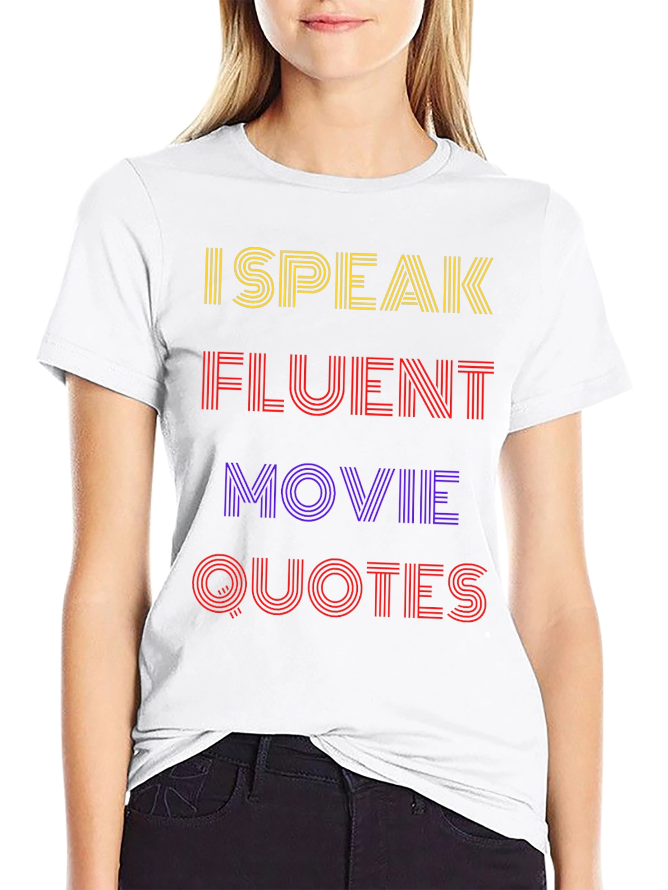 I Speak Fluent Movie Quotes Black T-Shirt