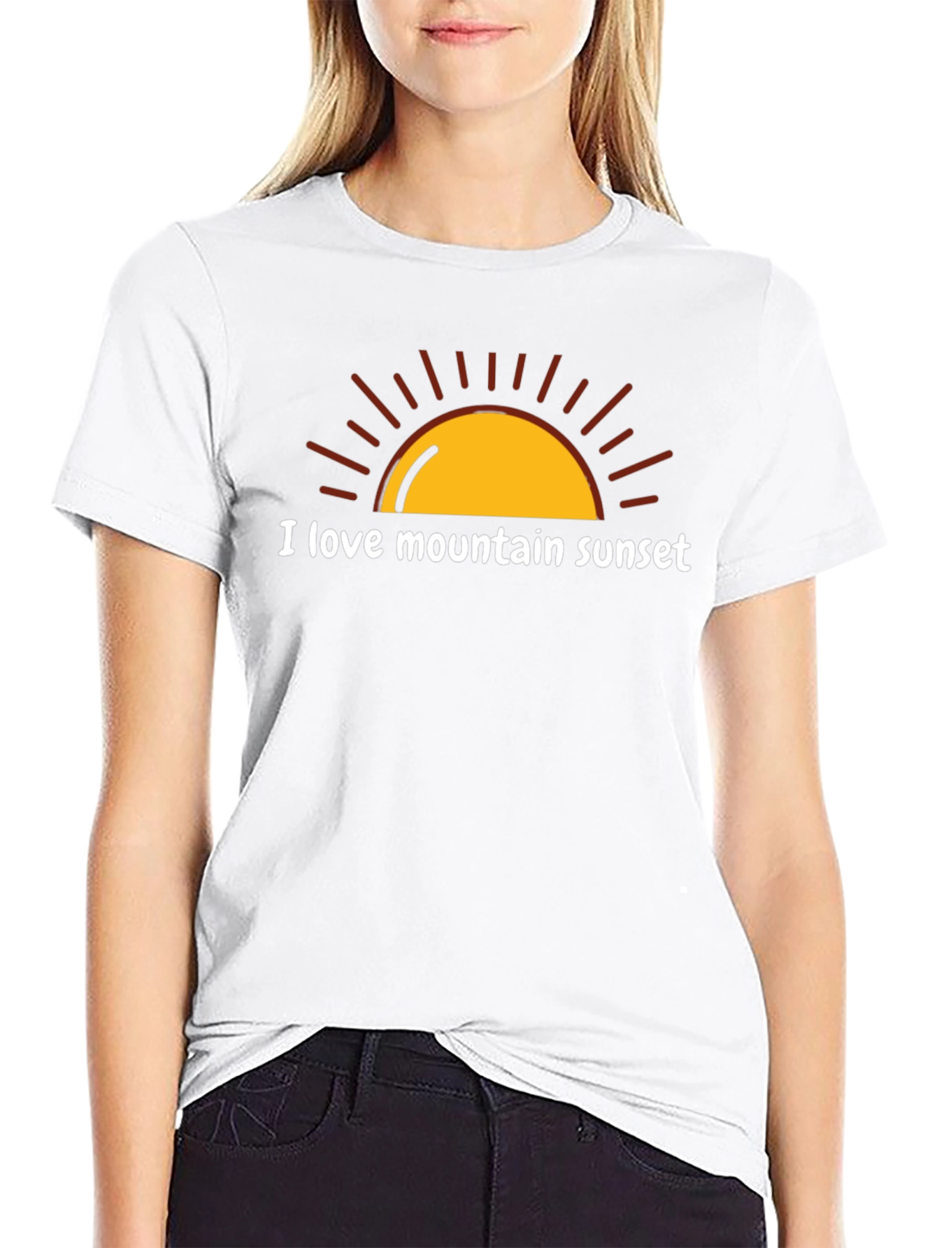 I Love Mountain Sunset Graphic Tee