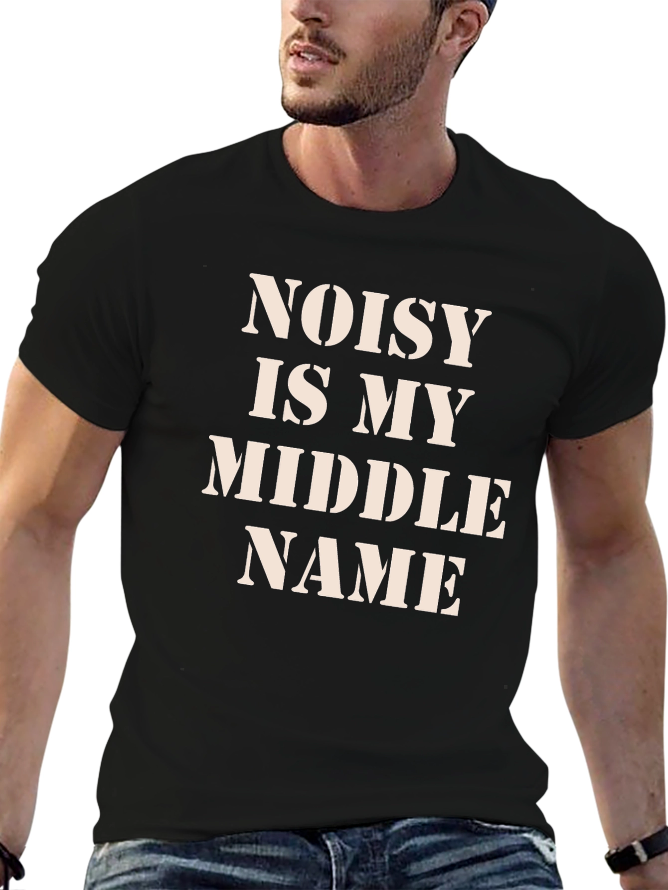 Noisy Is My Middle Name Black T-Shirt