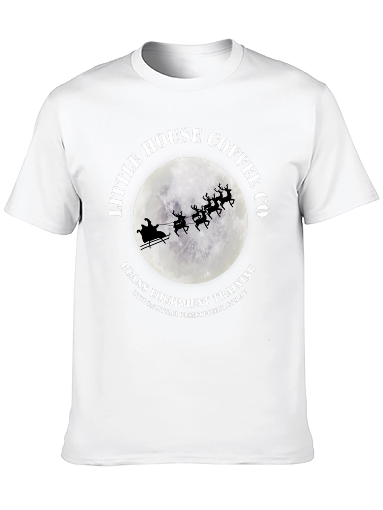 Little House Coffee Santa T-Shirt