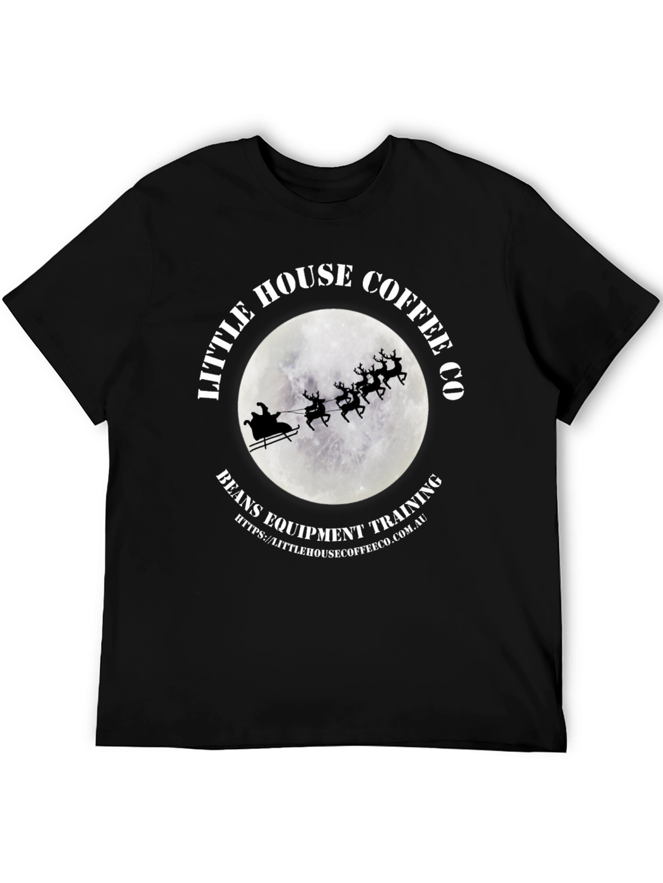 Little House Coffee Santa T-Shirt