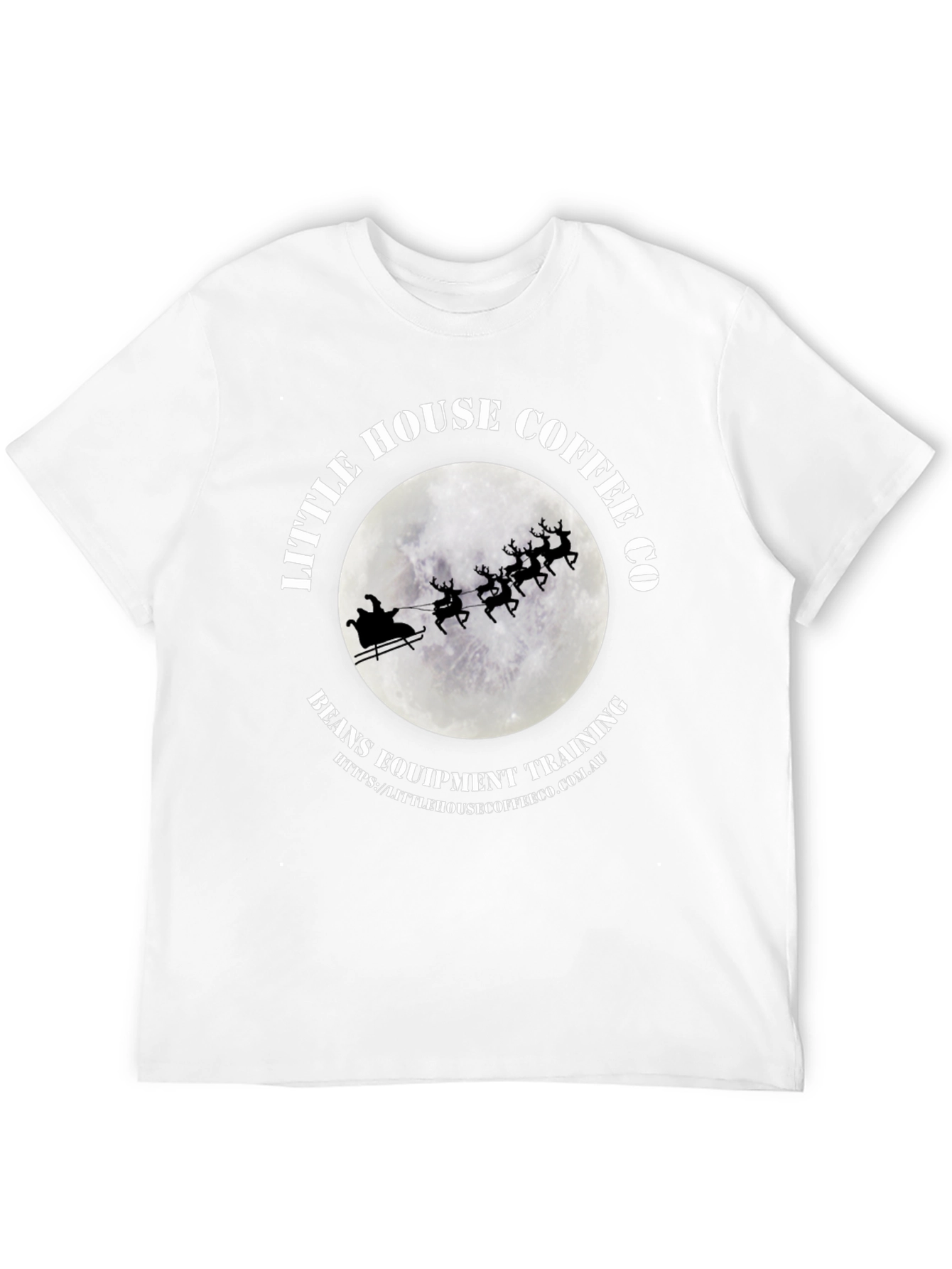 Little House Coffee Santa T-Shirt