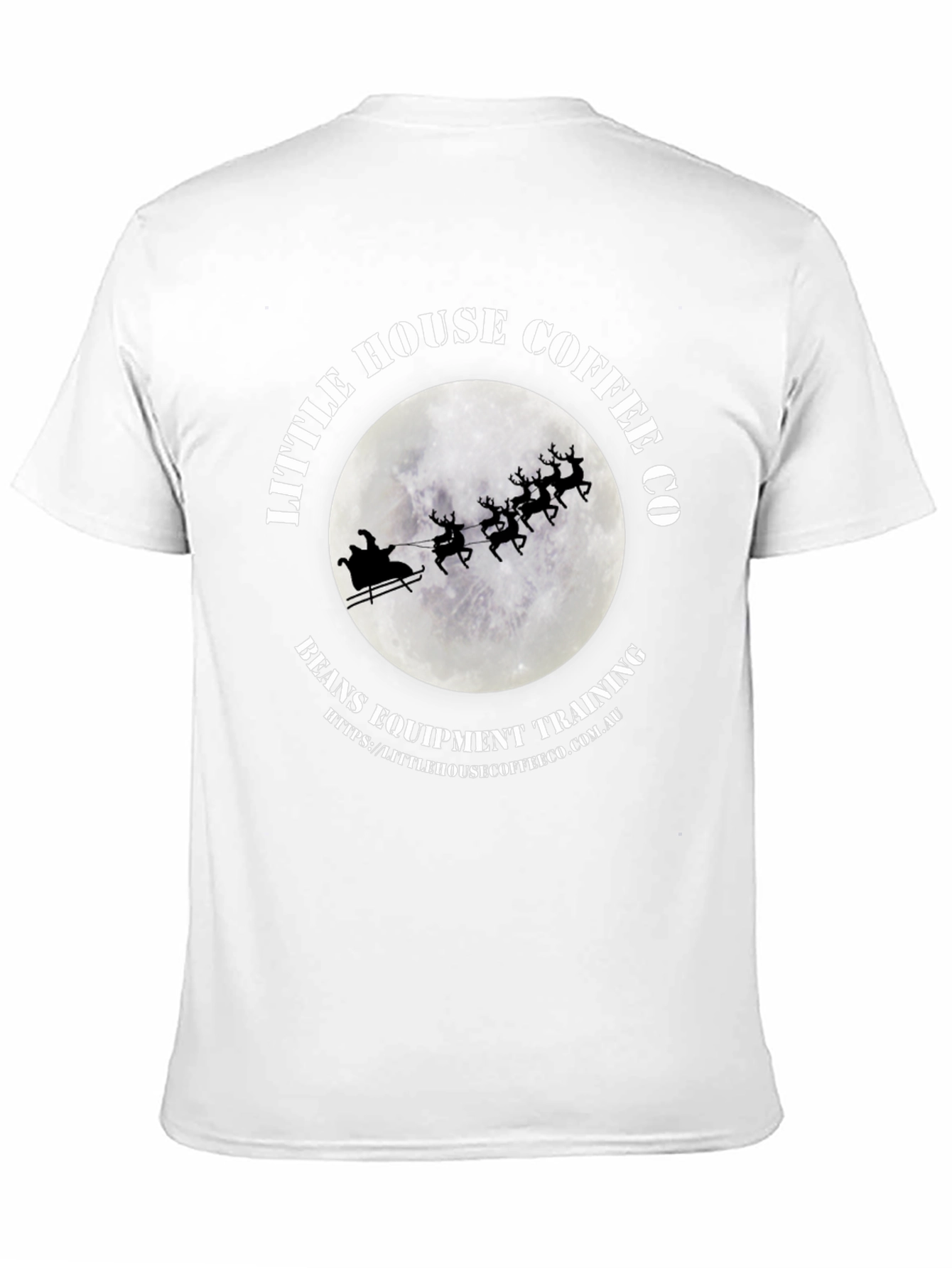 Little House Coffee Santa T-Shirt