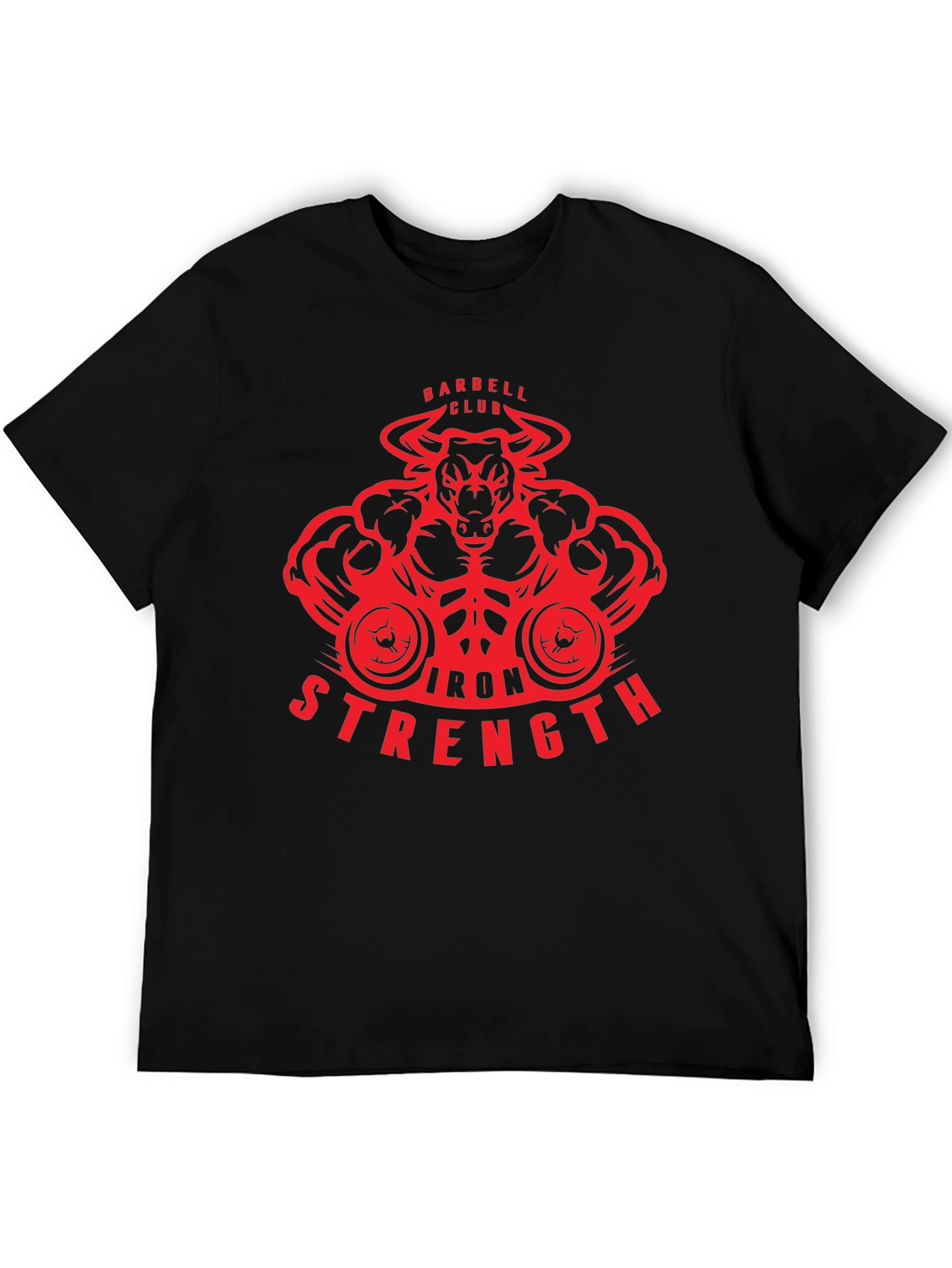 Iron Strength Barbell Club Bull T-Shirt