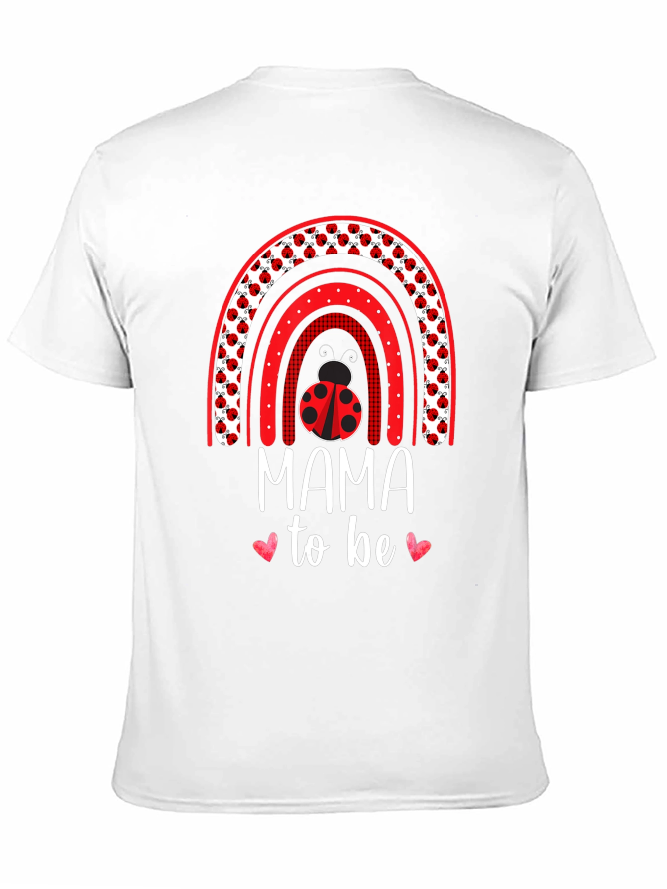 Mama To Be Ladybug Rainbow T-Shirt