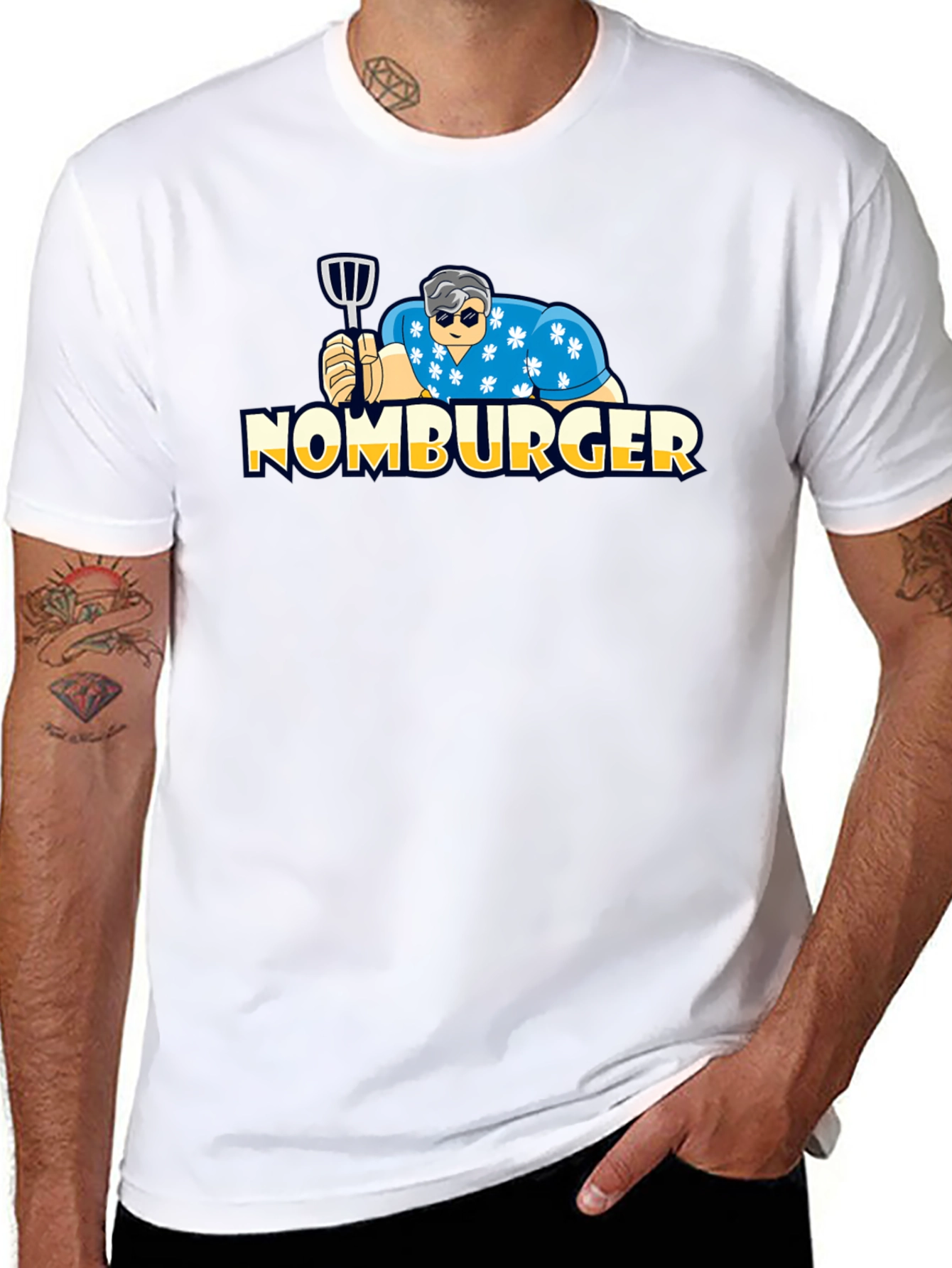 Nomburger Graphic Tee - Funny Burger Lover Shirt