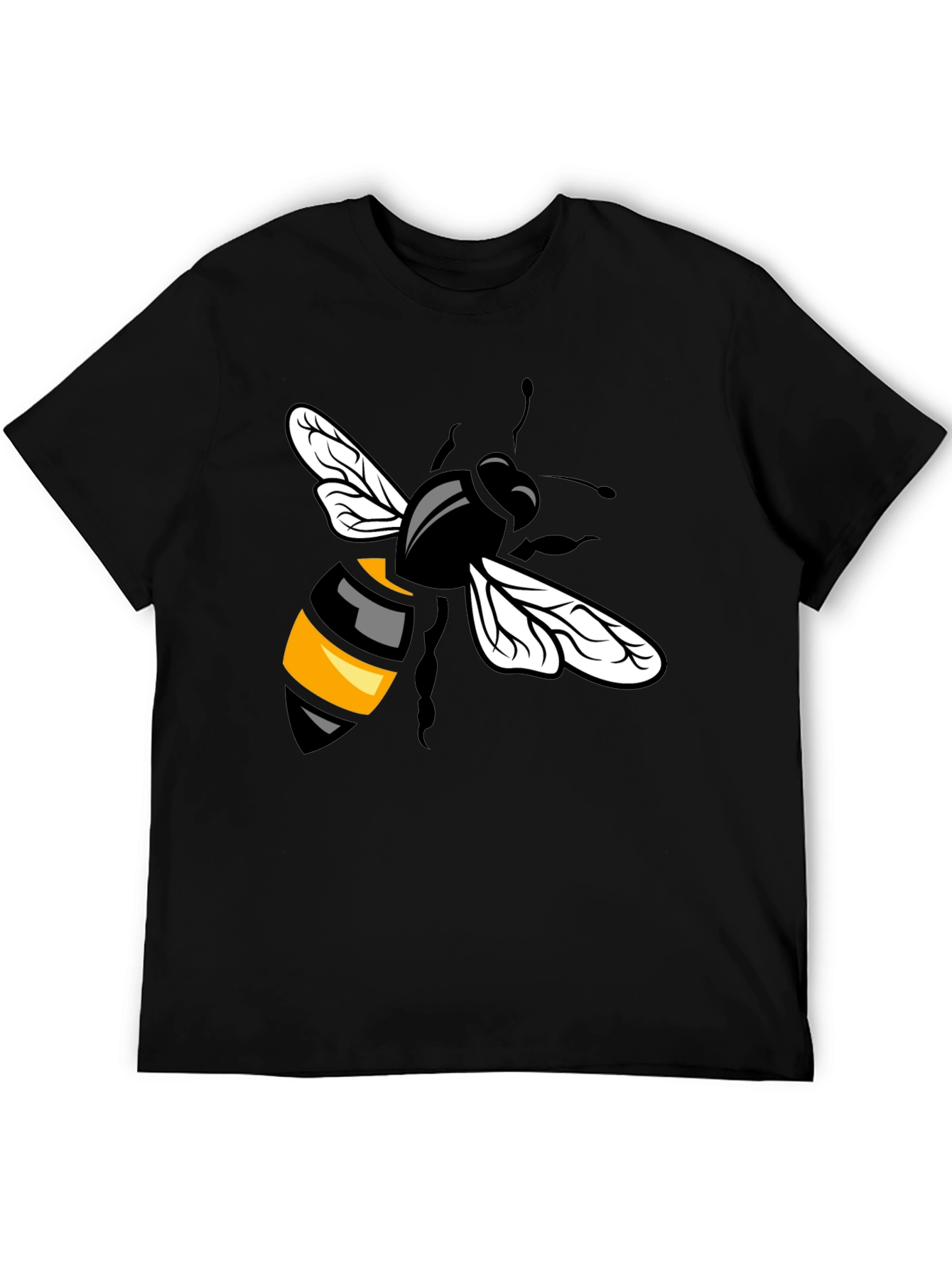 Bee Graphic T-Shirt - Black Cotton Blend