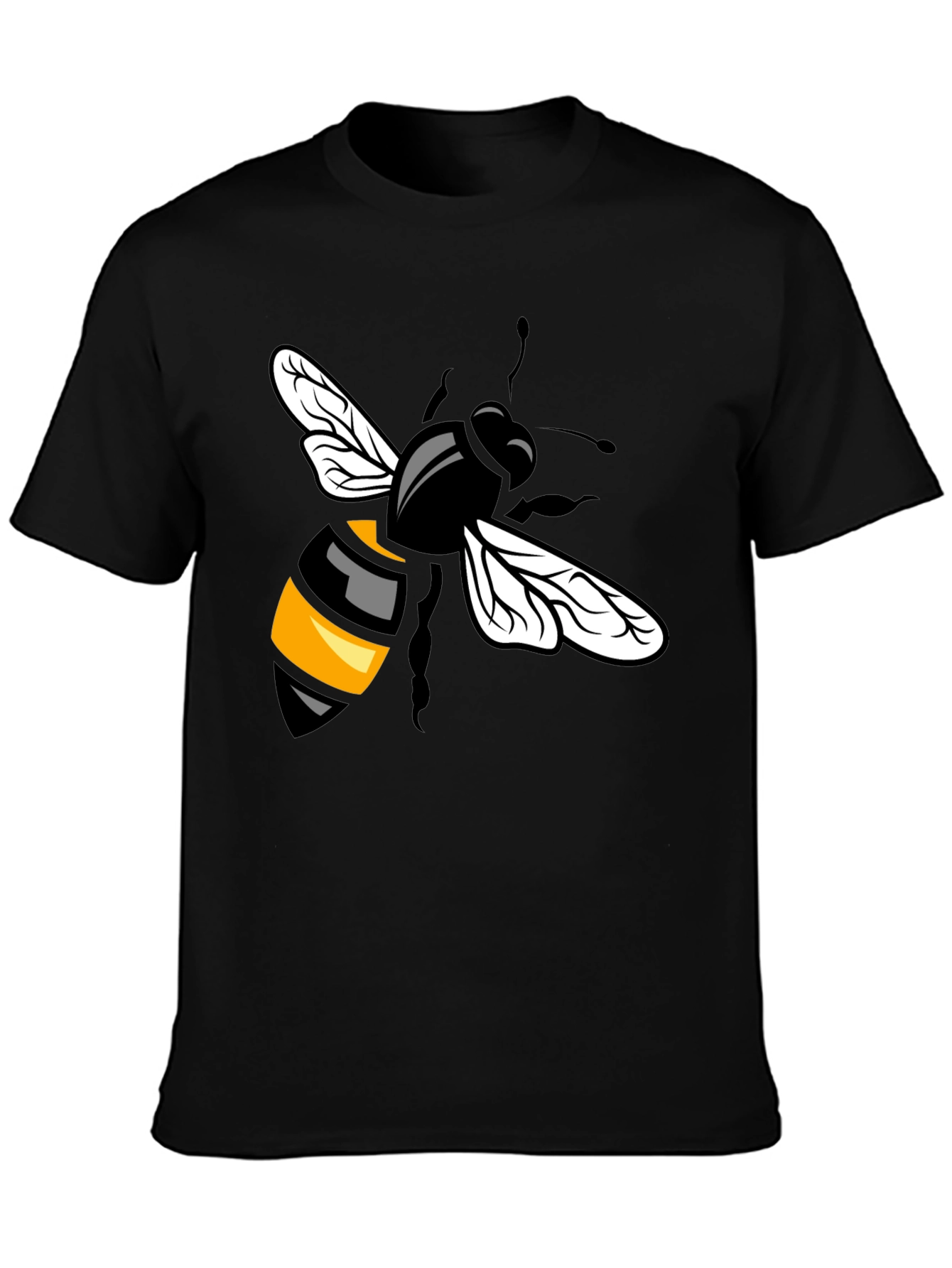 Bee Graphic T-Shirt - Black Cotton Blend