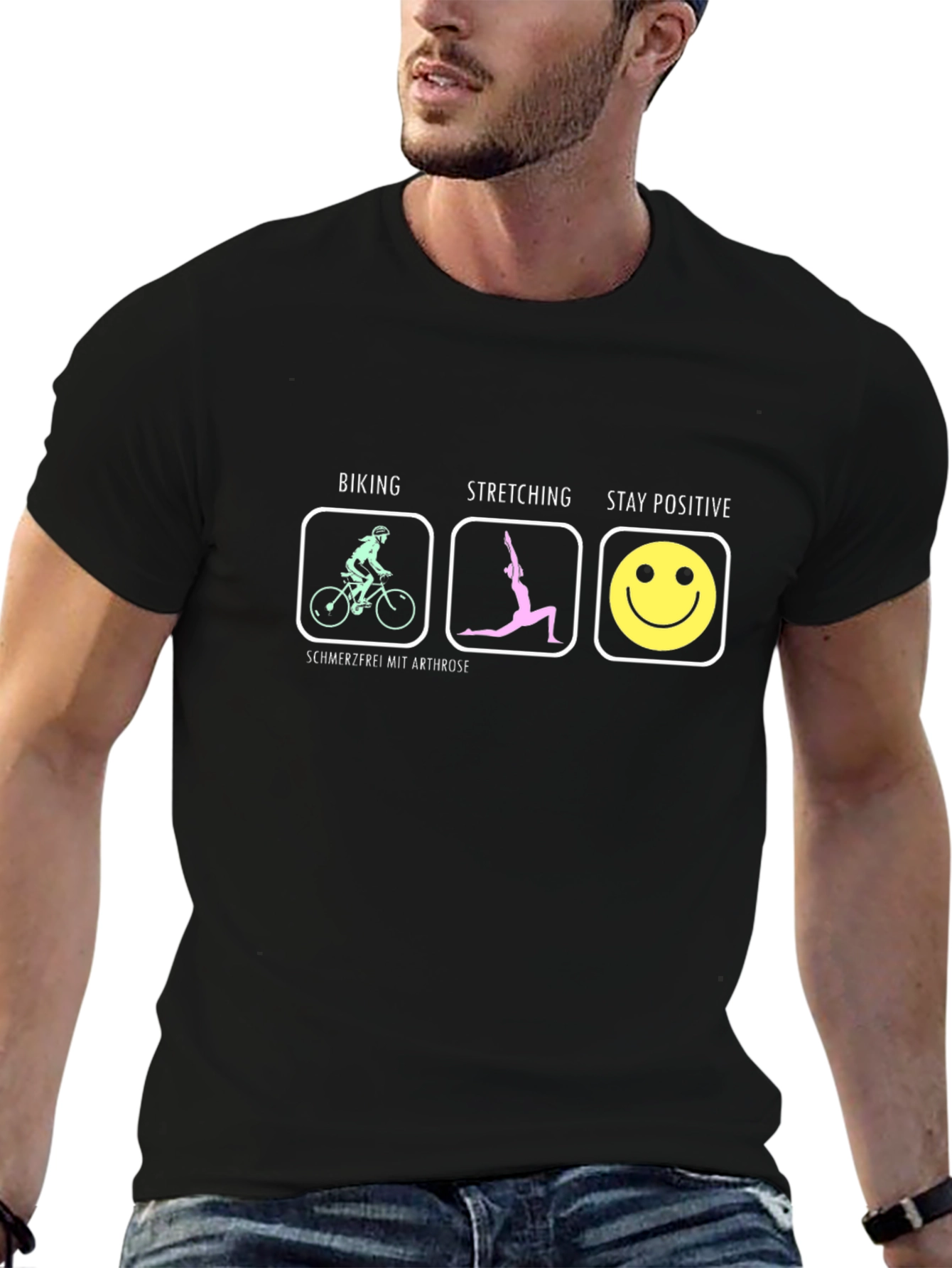 Biking Stretching Positive T-Shirt