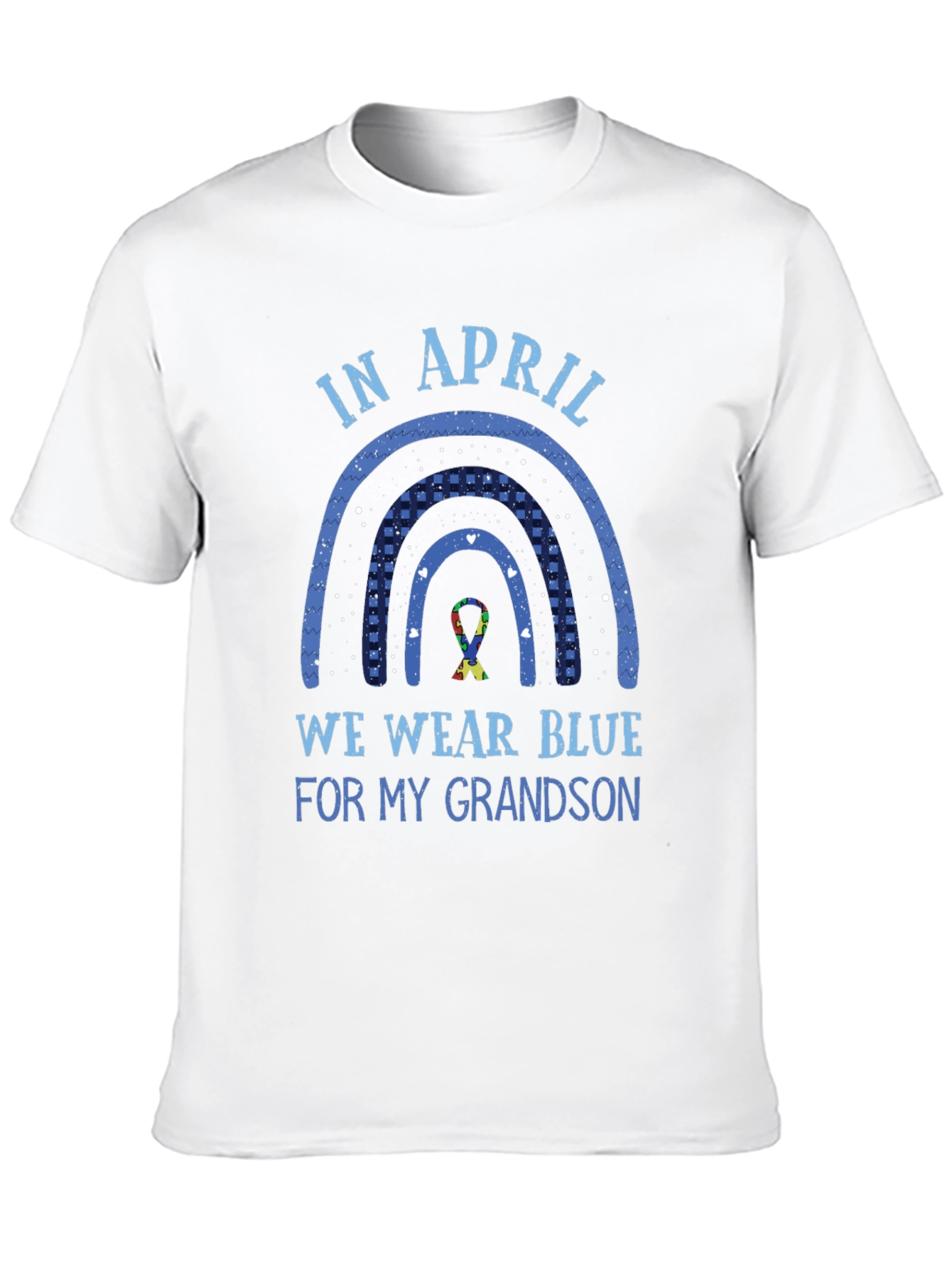 Autism Awareness T-Shirt - April We Wear Blue Grandson