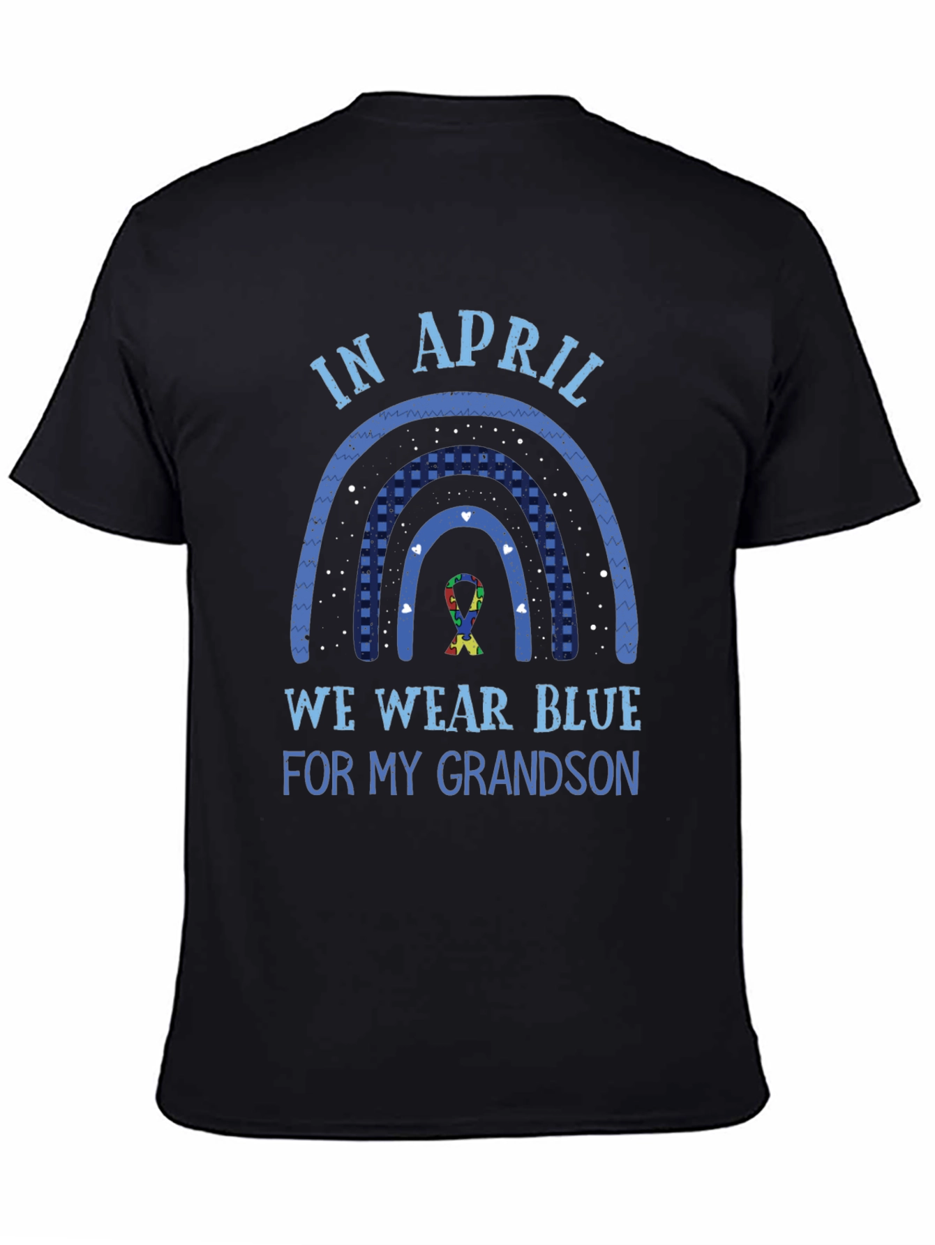 Autism Awareness T-Shirt - April We Wear Blue Grandson
