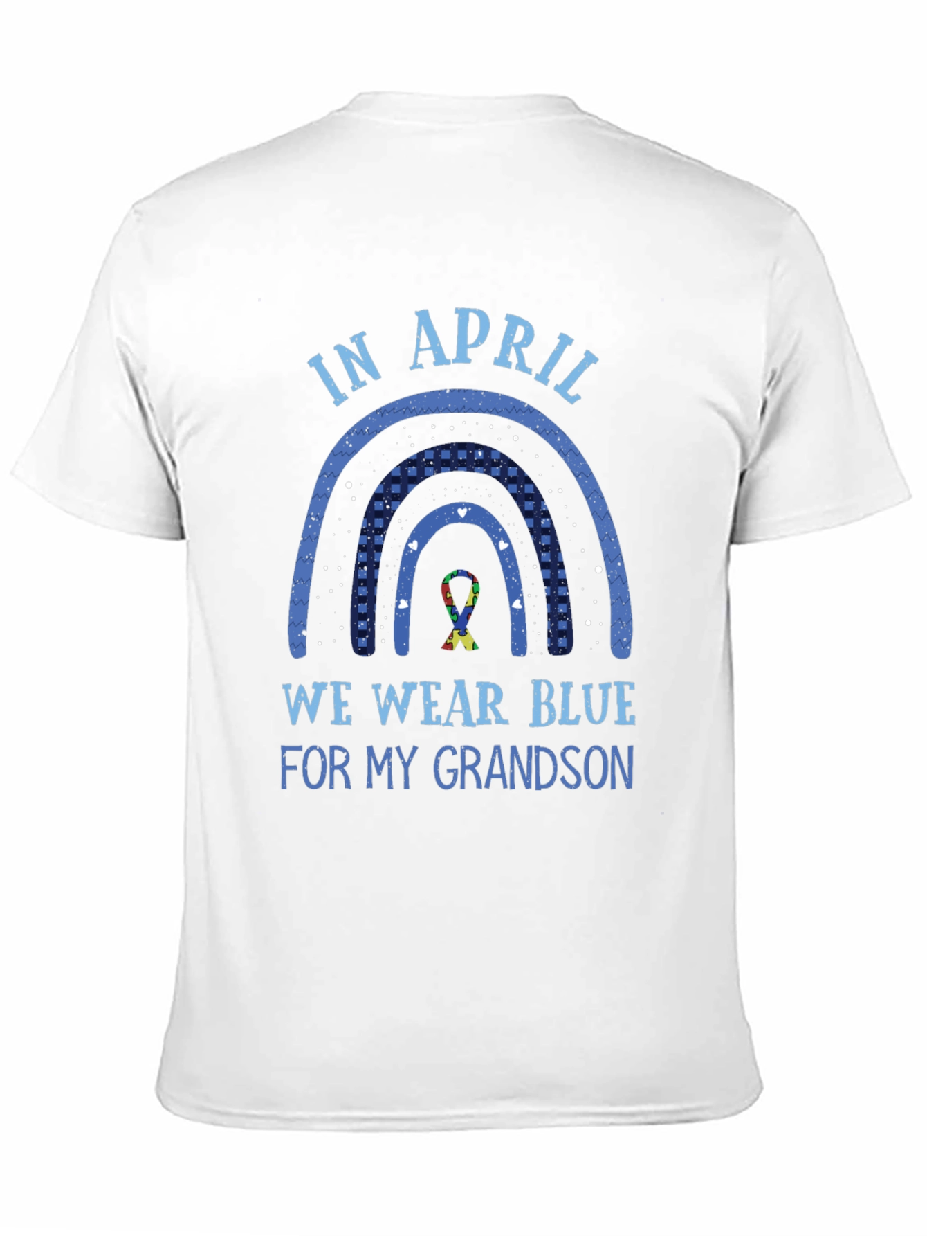 Autism Awareness T-Shirt - April We Wear Blue Grandson
