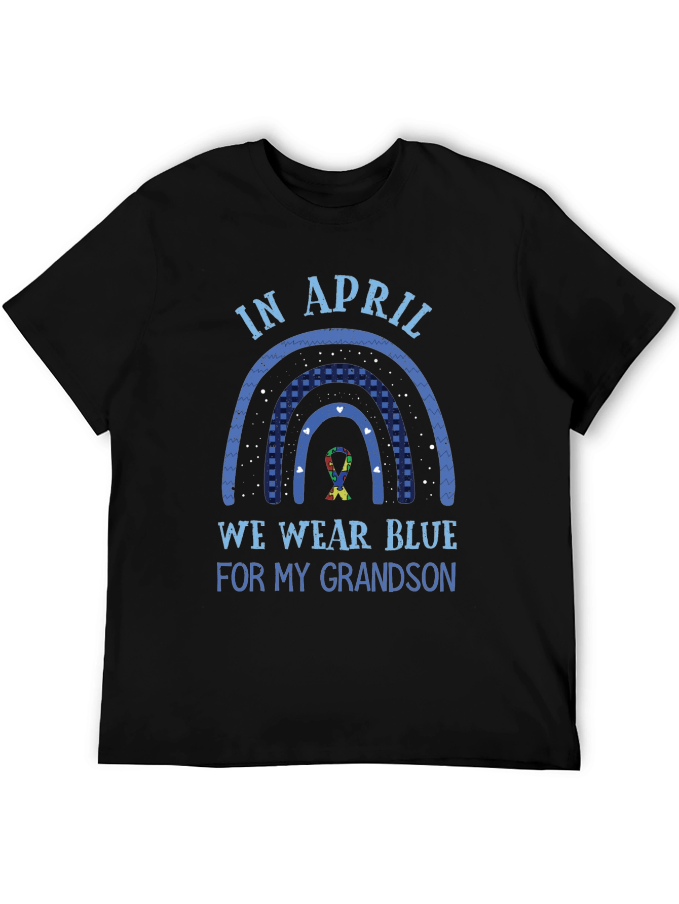 Autism Awareness T-Shirt - April We Wear Blue Grandson