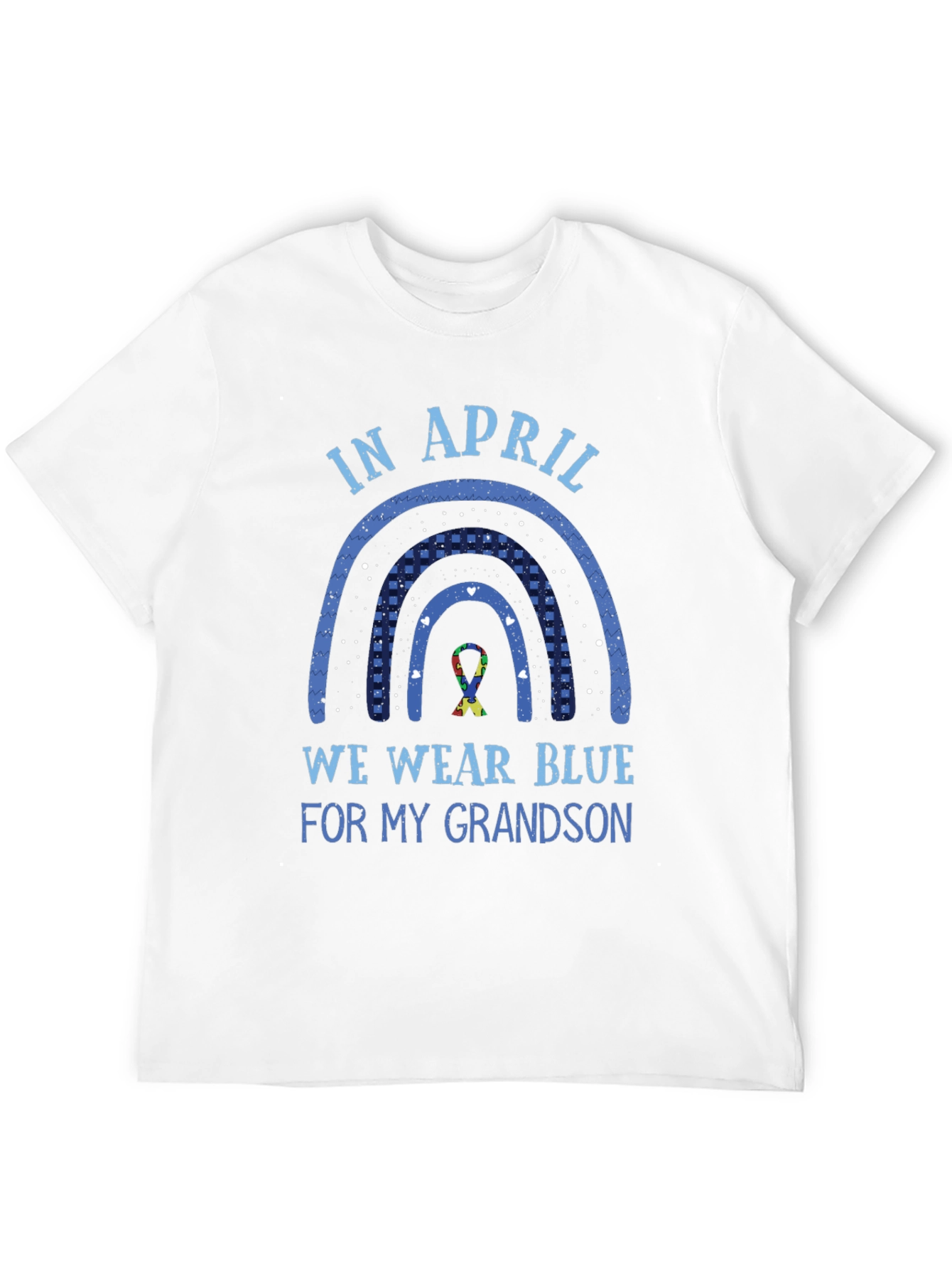 Autism Awareness T-Shirt - April We Wear Blue Grandson