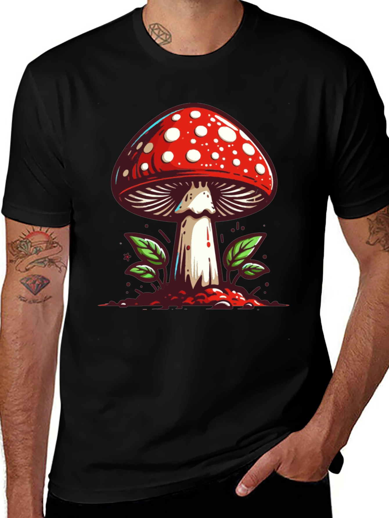 Mushroom Graphic Tee - Funky Fungi Fashion