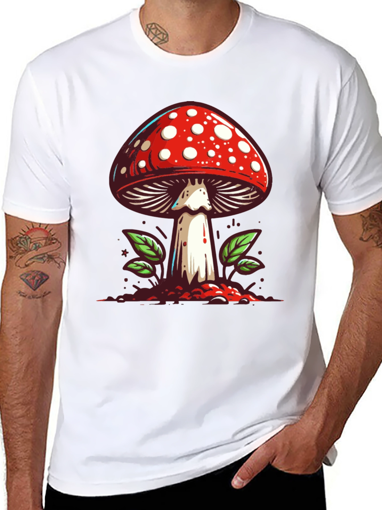 Mushroom Graphic Tee - Funky Fungi Fashion