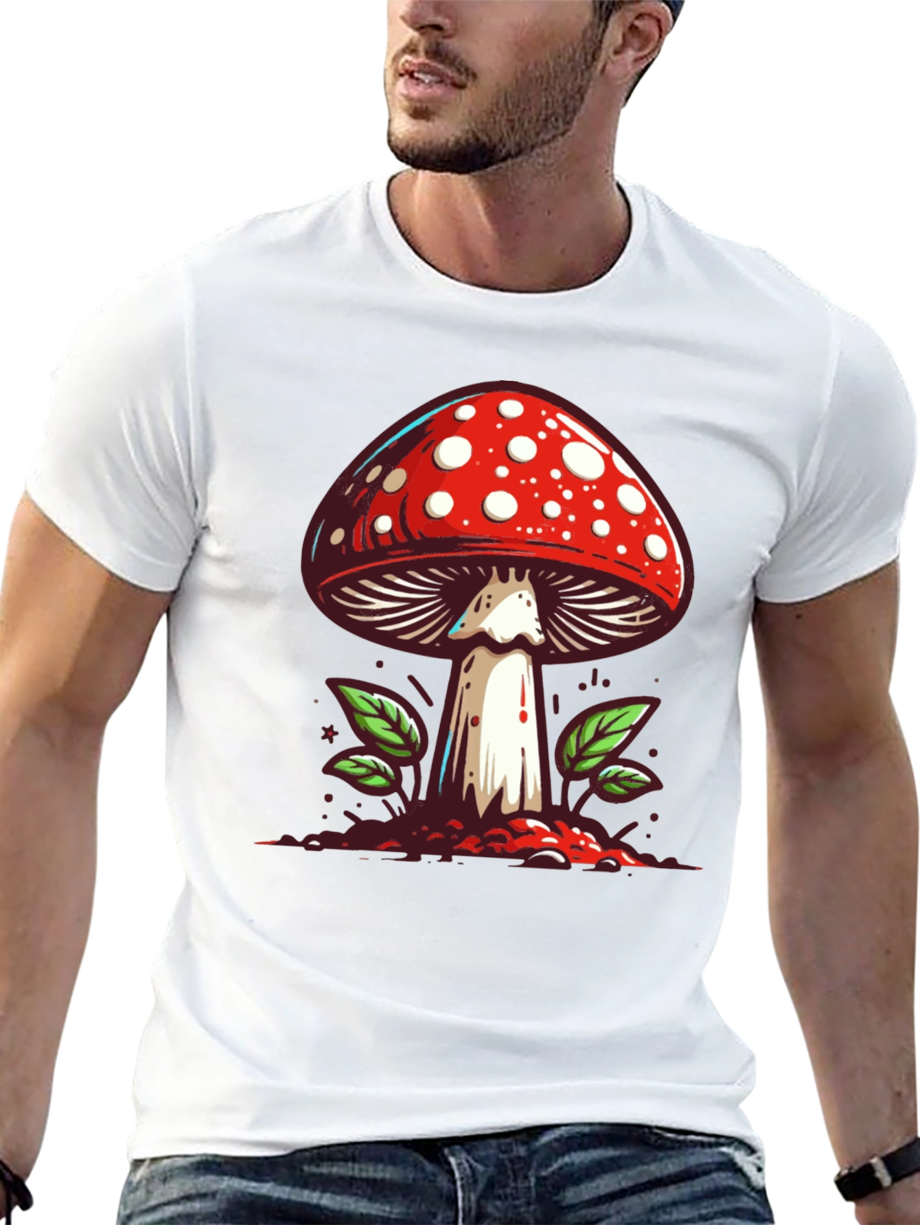 Mushroom Graphic Tee - Funky Fungi Fashion
