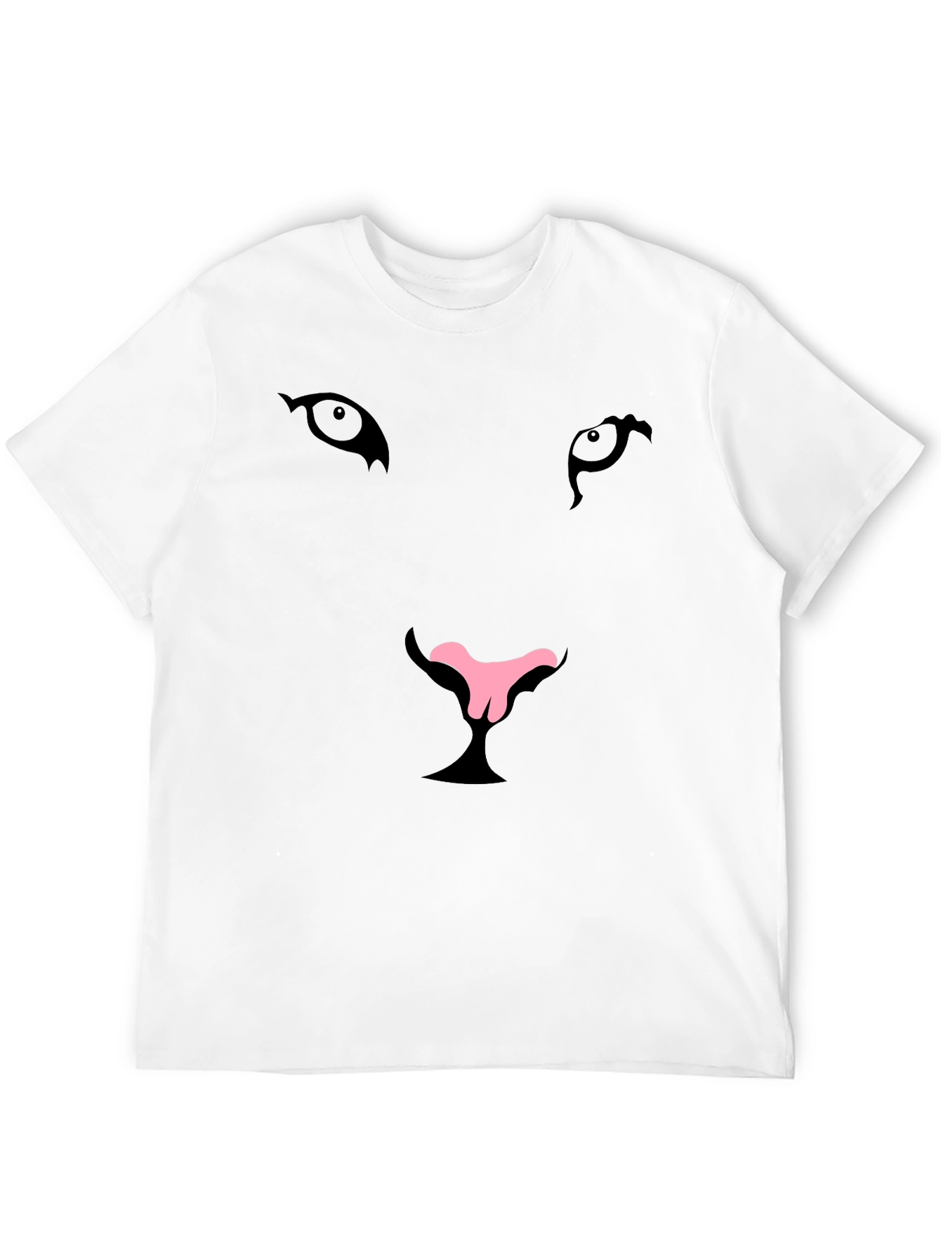 Cool Cat Face Graphic T-Shirt