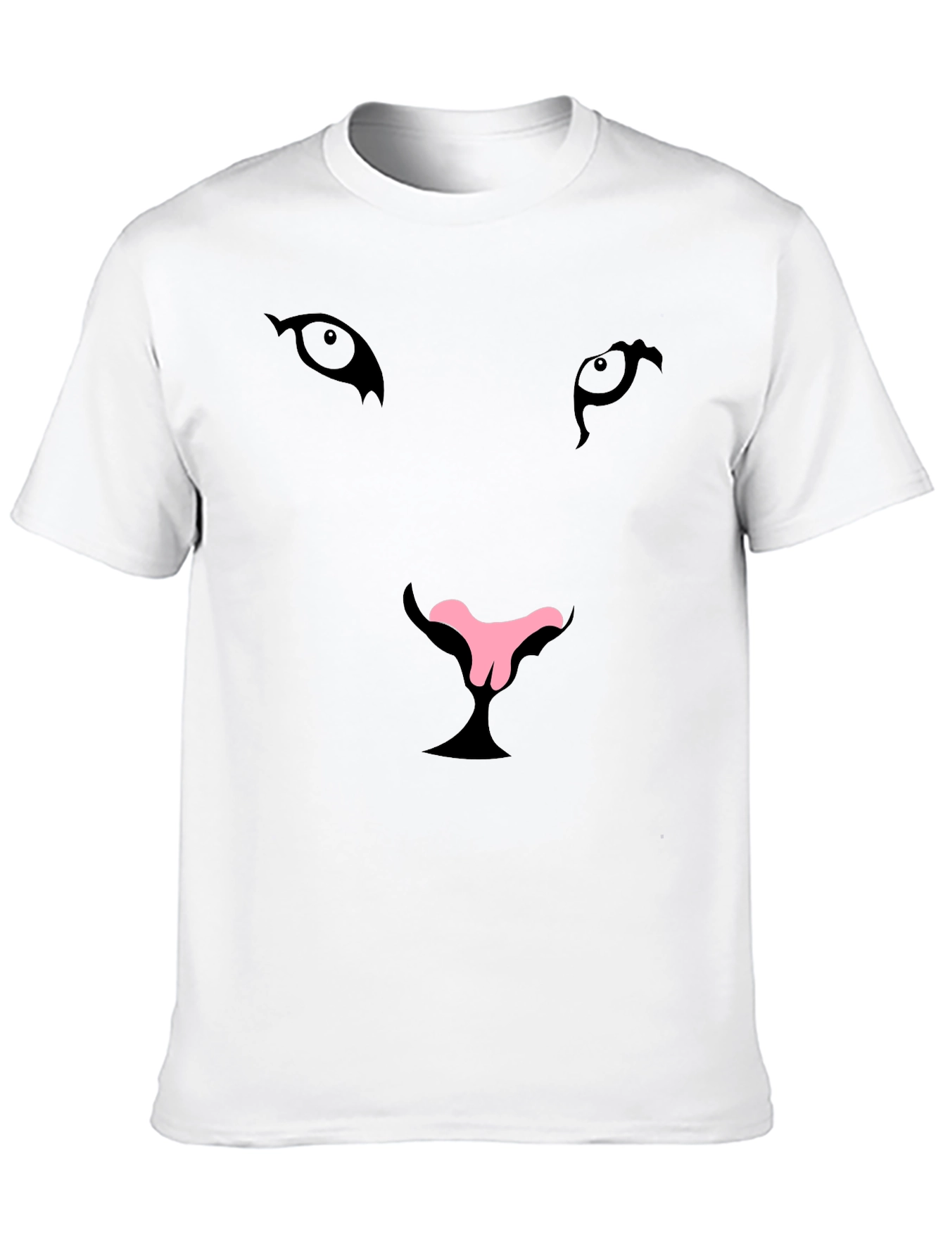 Cool Cat Face Graphic T-Shirt