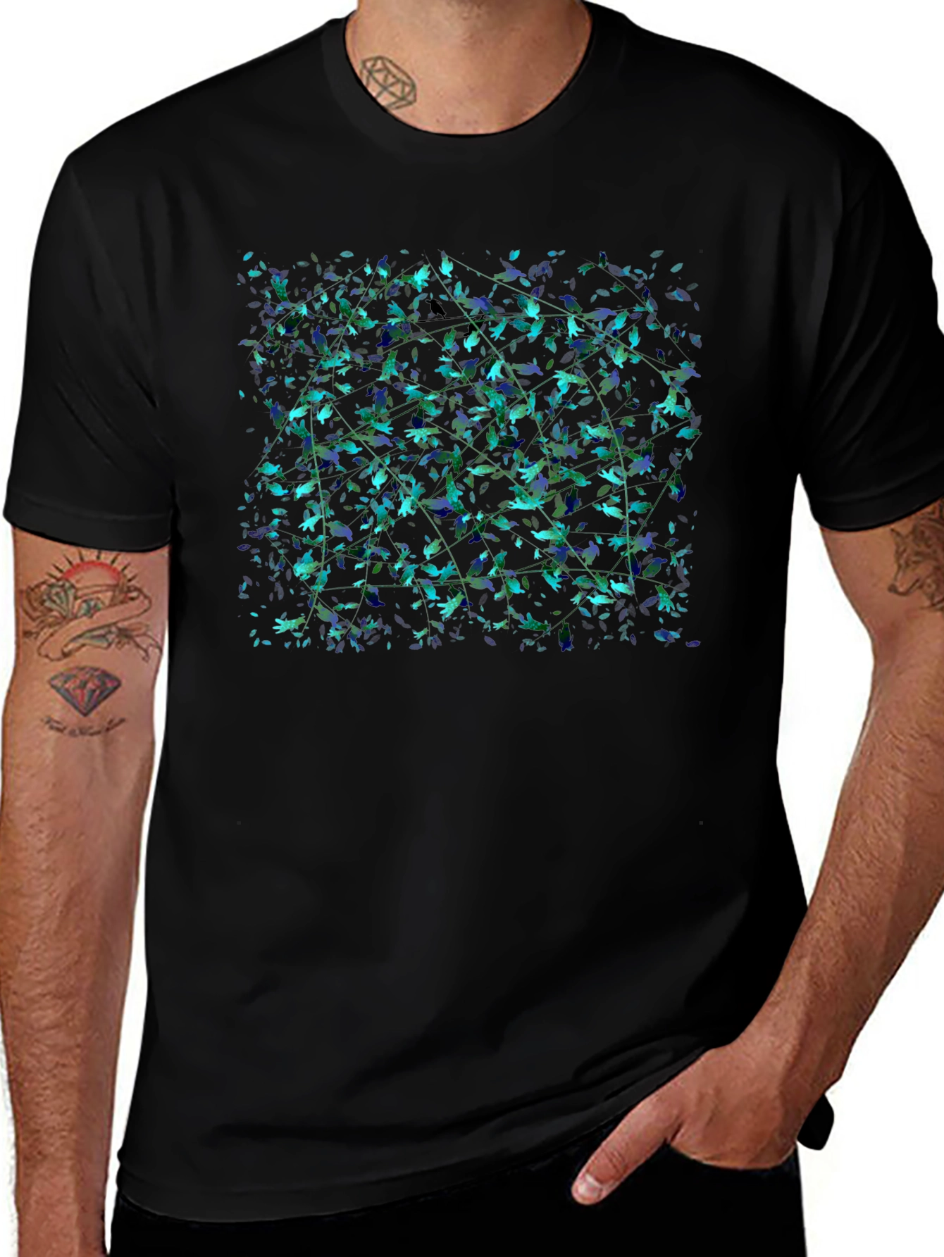 Nature Inspired Black T-Shirt