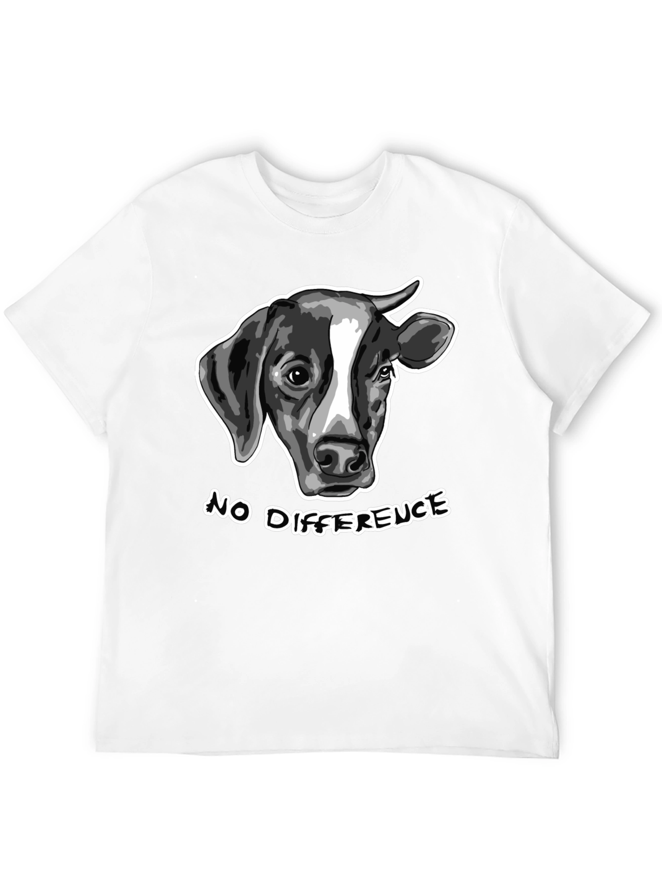 No Difference Vegan T-Shirt - Unisex Black Tee
