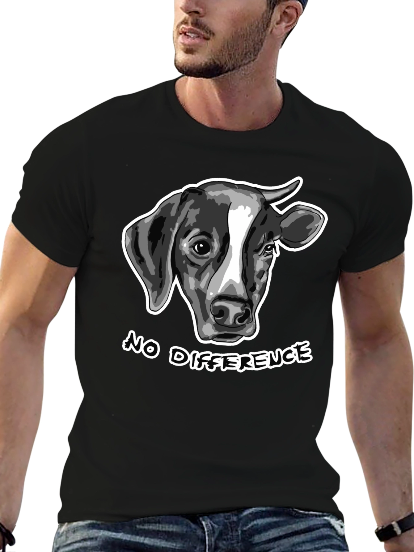 No Difference Vegan T-Shirt - Unisex Black Tee