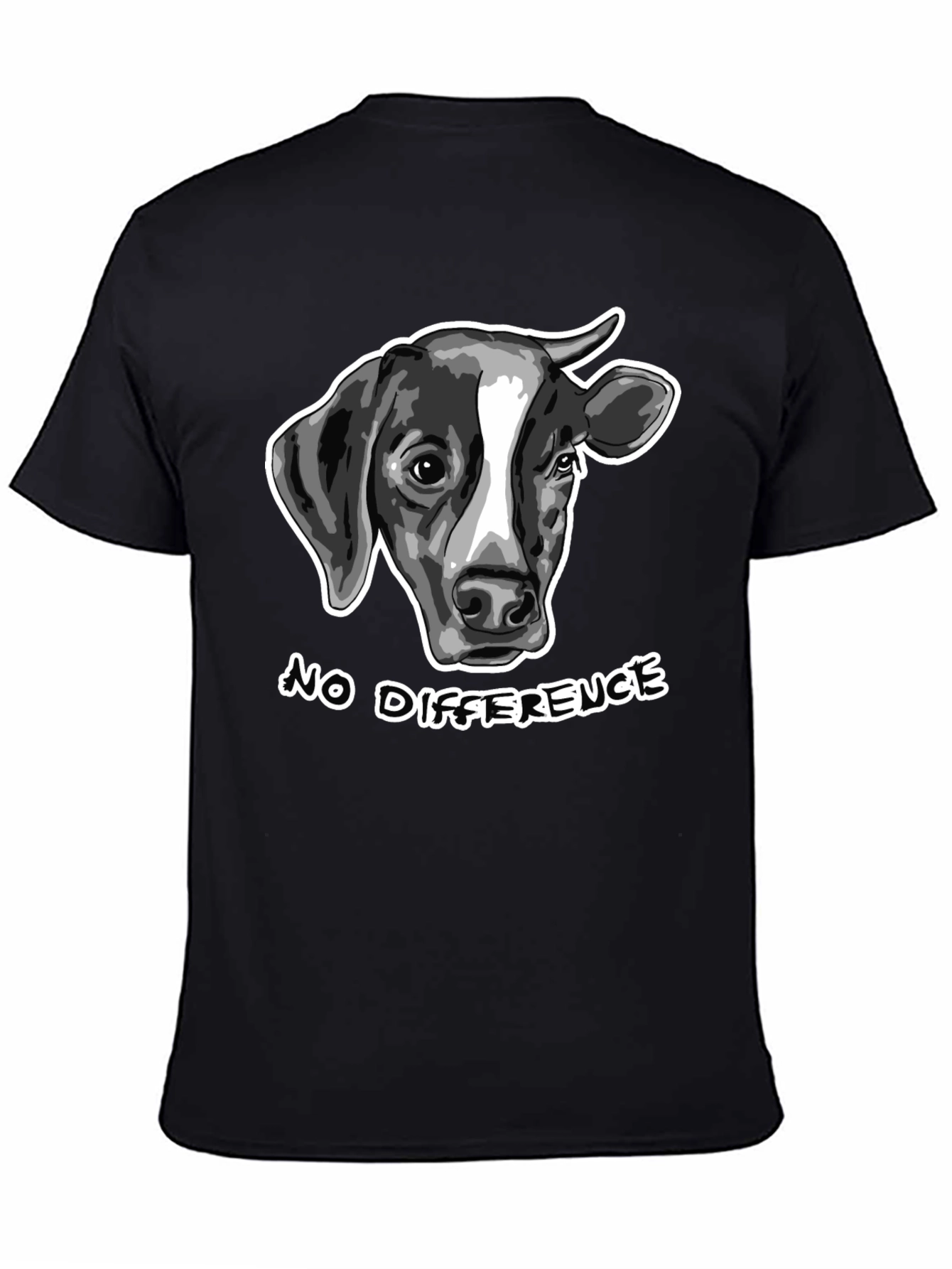 No Difference Vegan T-Shirt - Unisex Black Tee