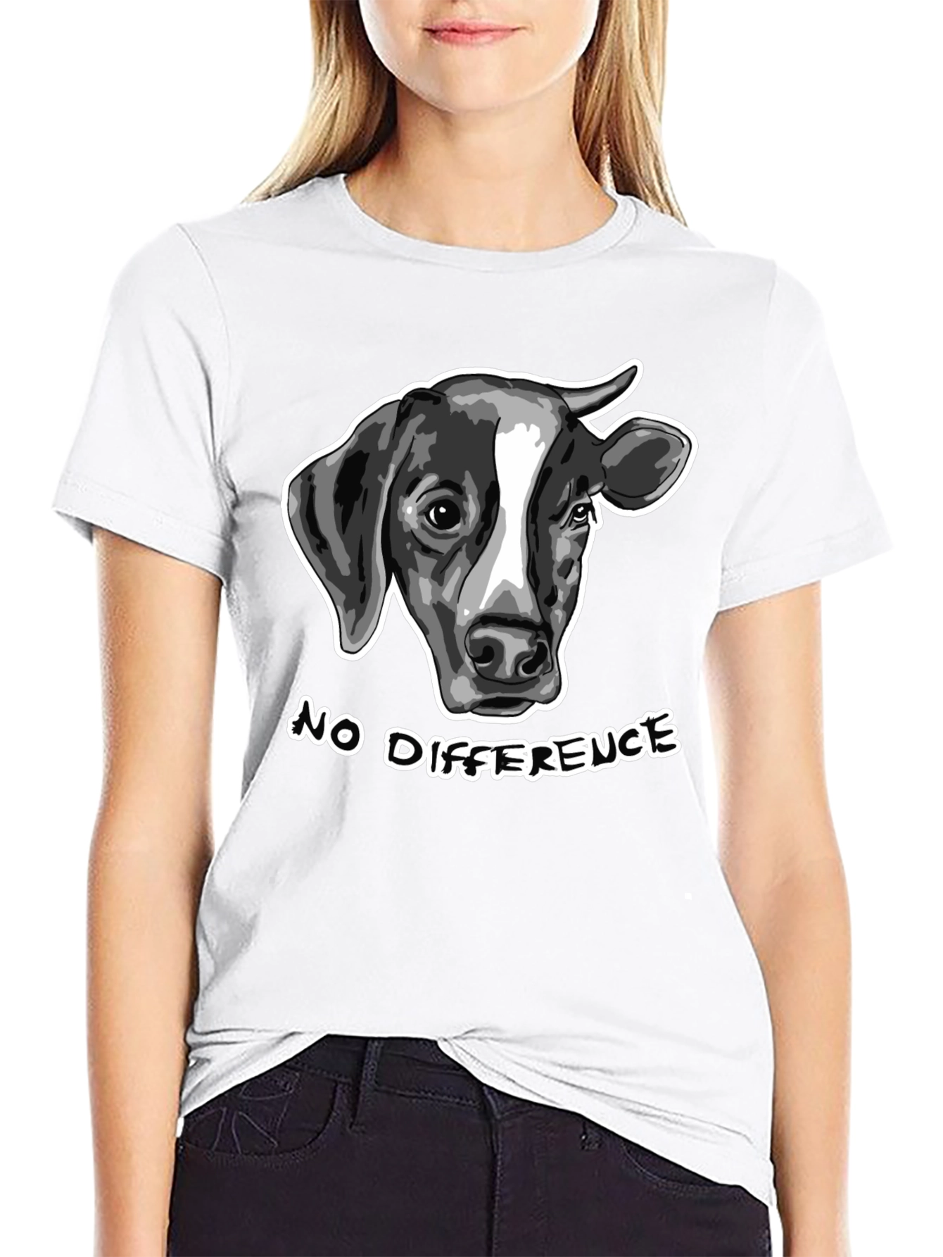 No Difference Vegan T-Shirt - Unisex Black Tee