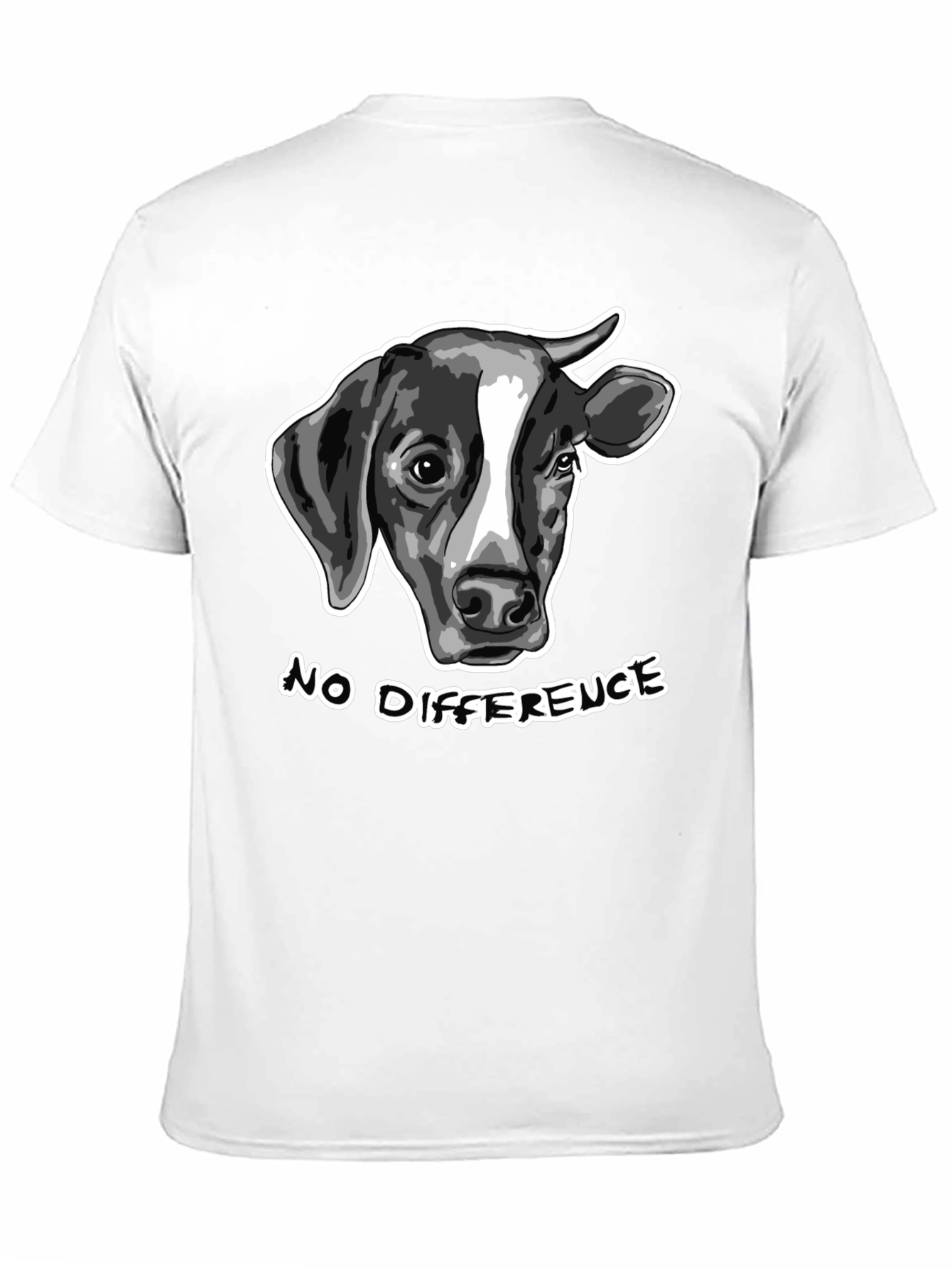 No Difference Vegan T-Shirt - Unisex Black Tee