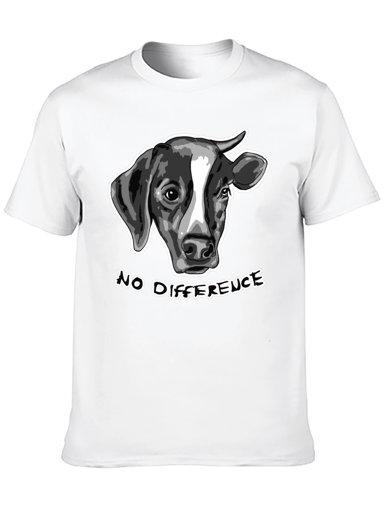 No Difference Vegan T-Shirt - Unisex Black Tee