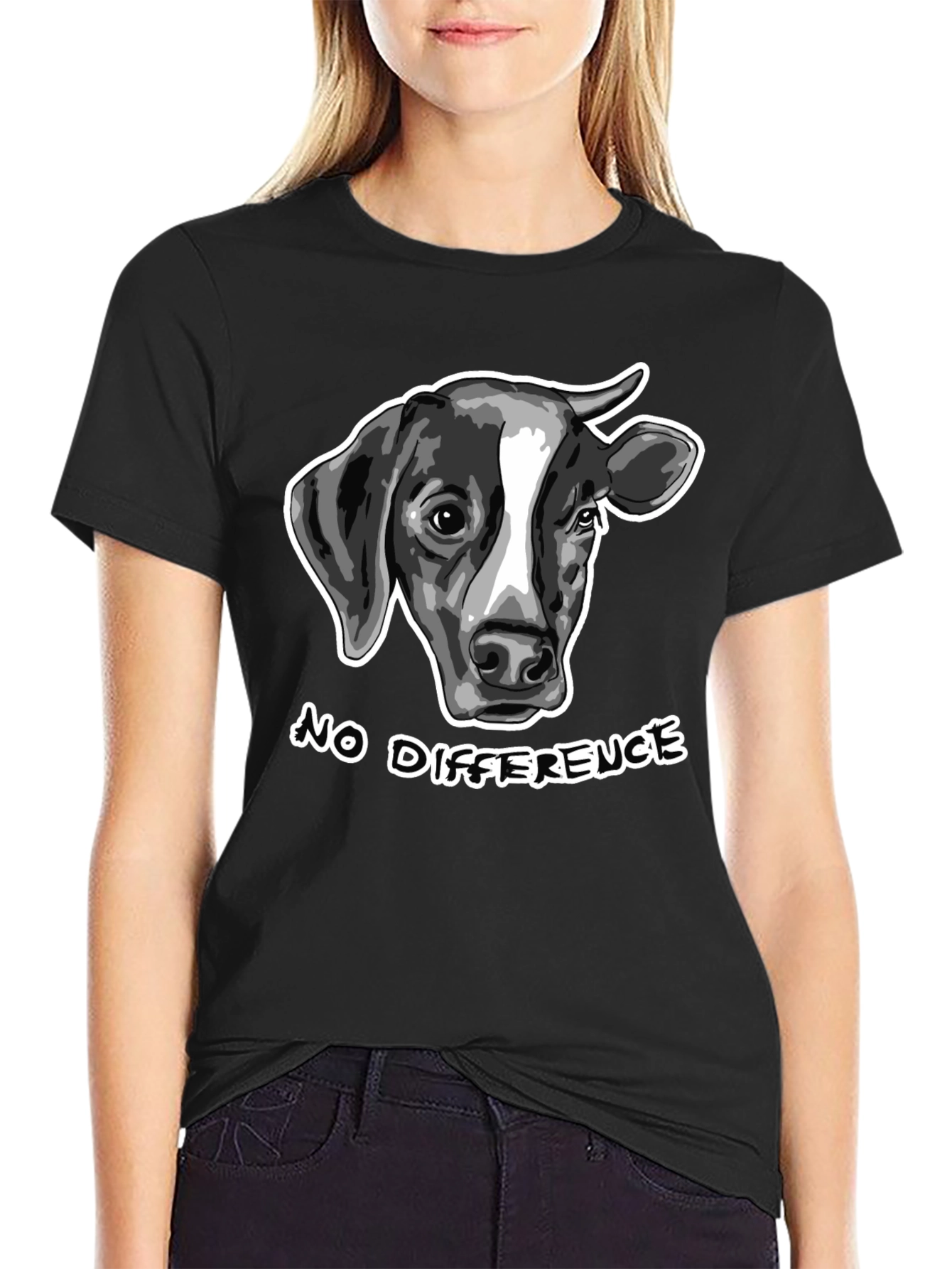 No Difference Vegan T-Shirt - Unisex Black Tee