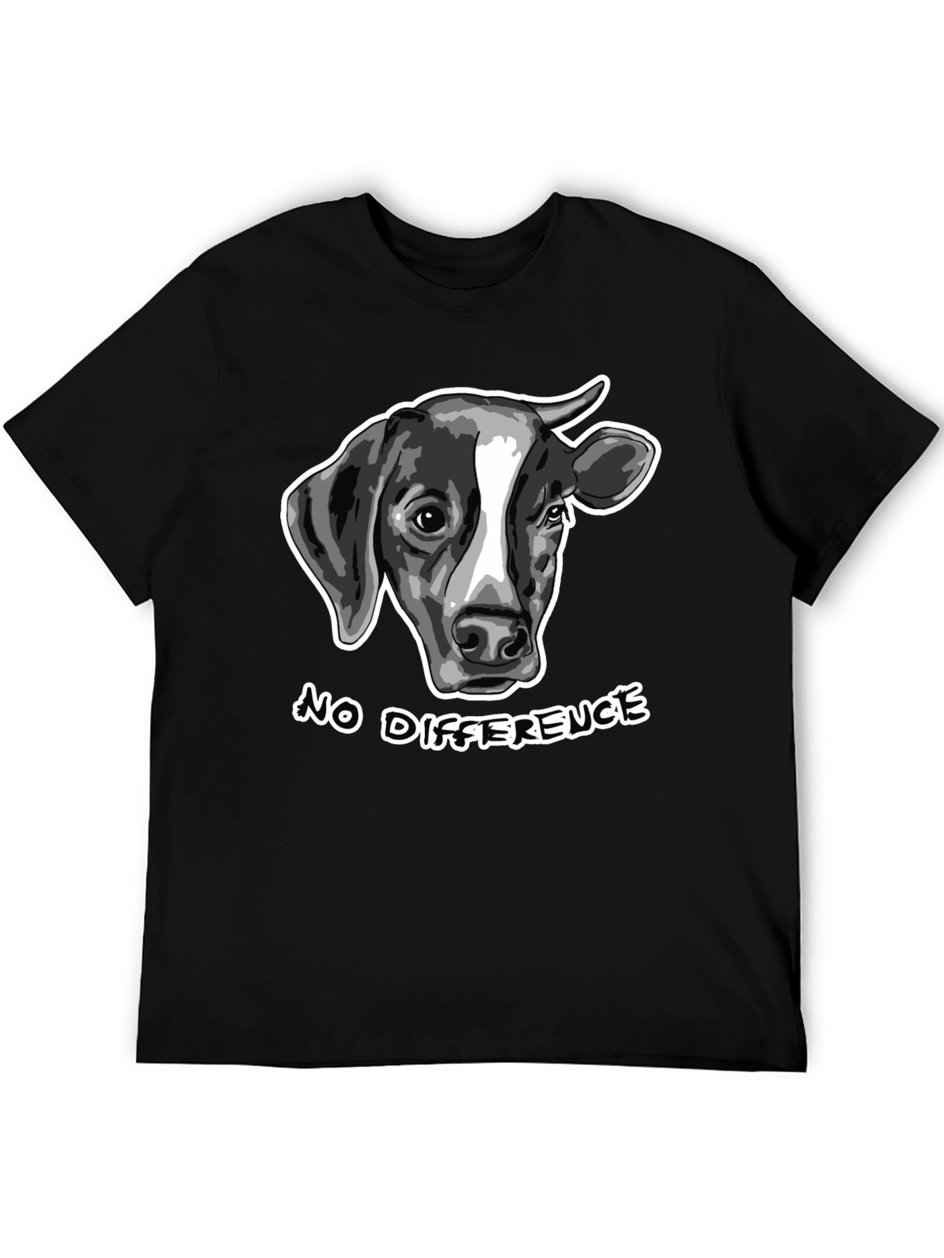 No Difference Vegan T-Shirt - Unisex Black Tee