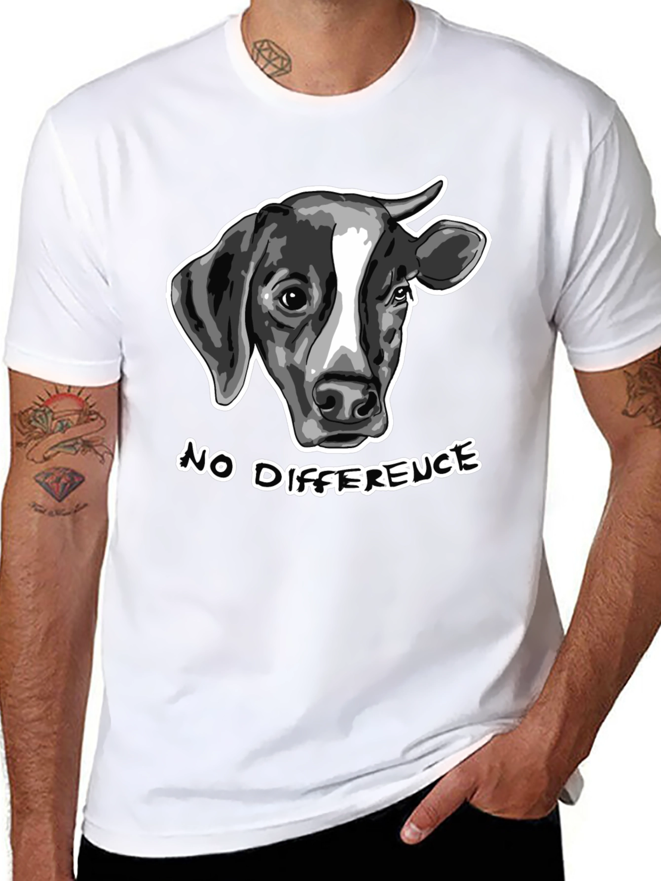 No Difference Vegan T-Shirt - Unisex Black Tee