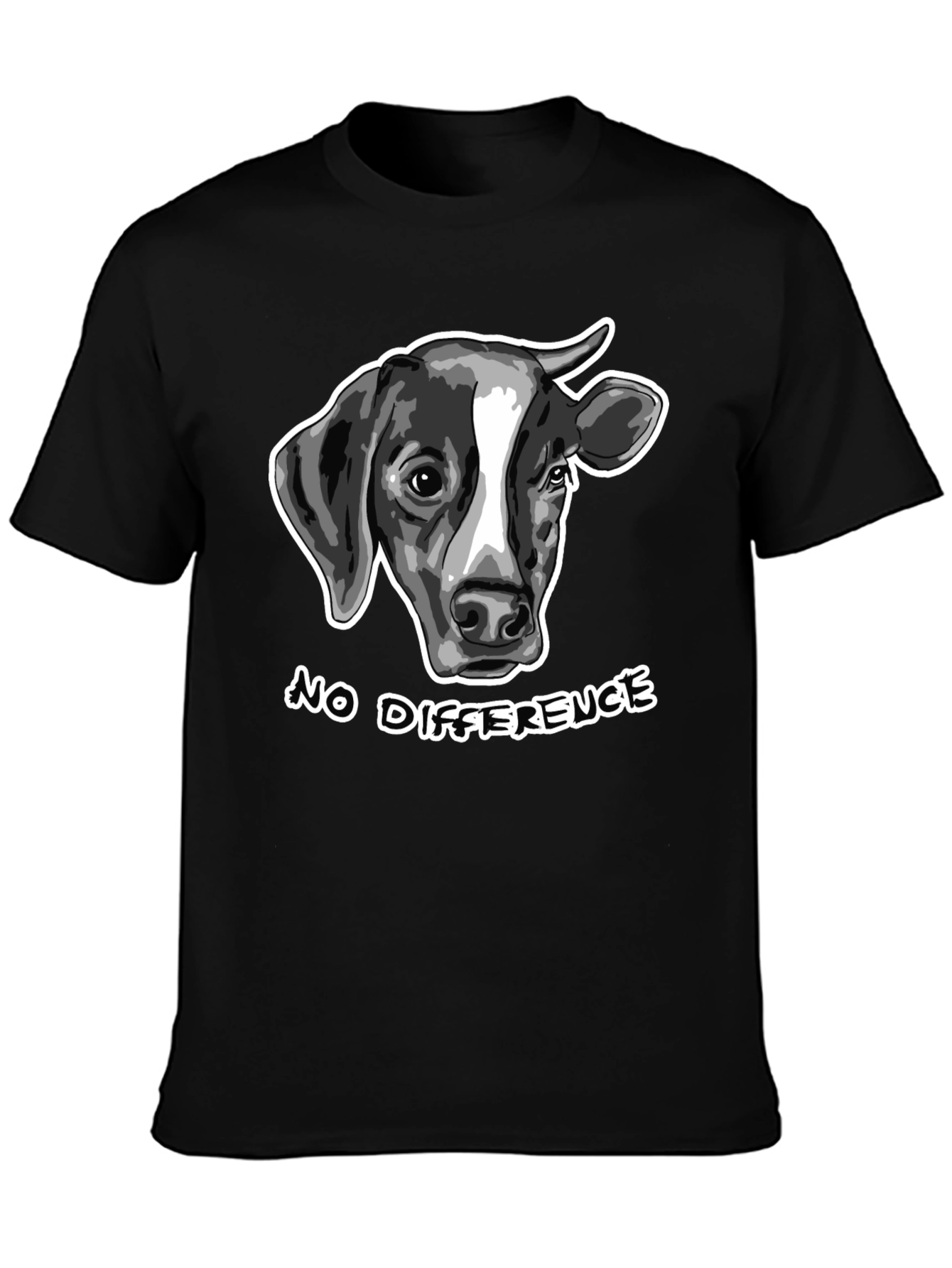 No Difference Vegan T-Shirt - Unisex Black Tee