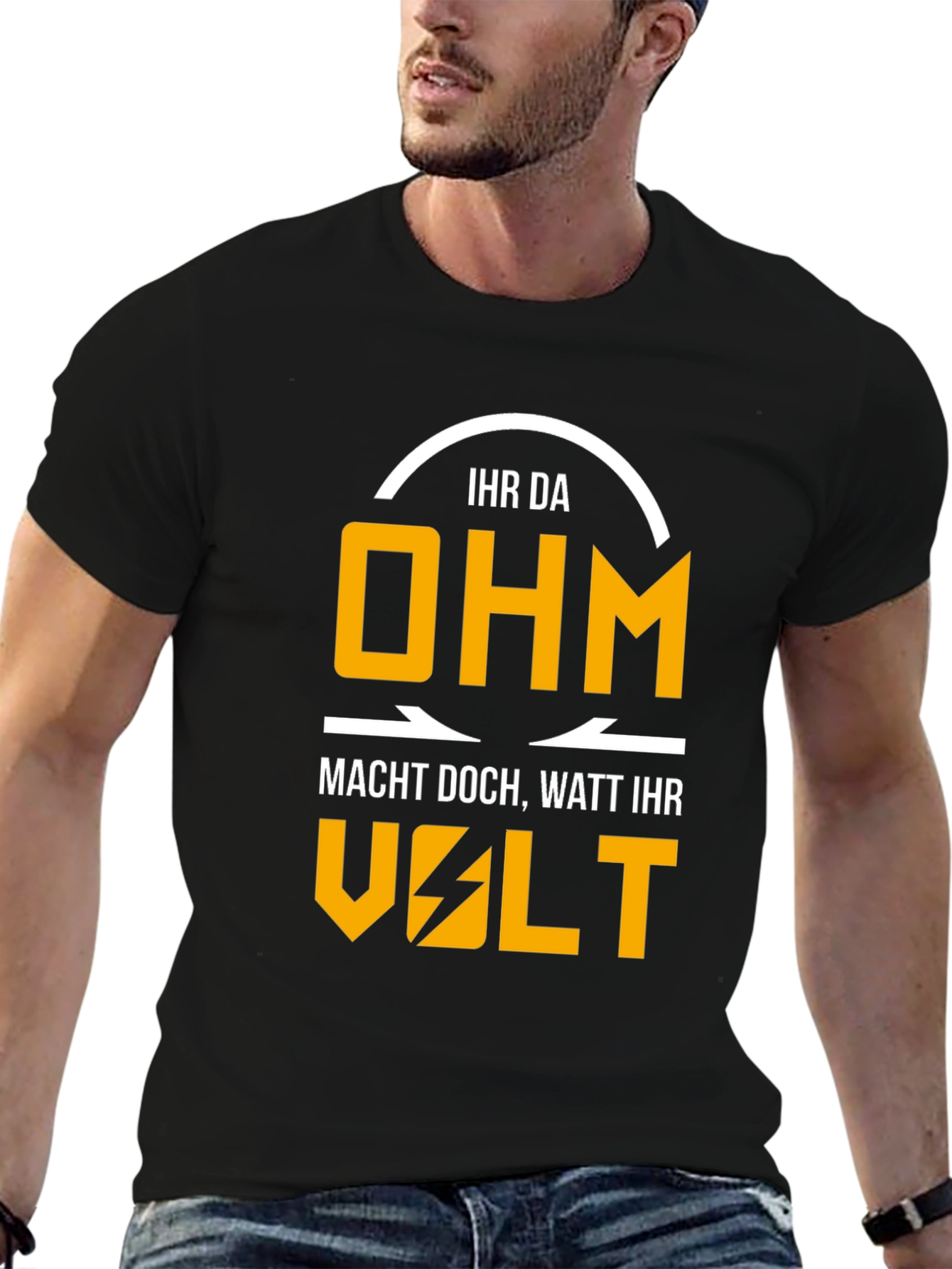 Electrical Humor Graphic T-Shirt - Ohm Volt Watt