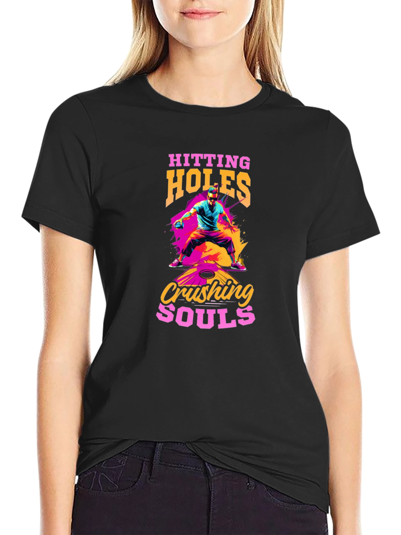 Hitting Holes Crushing Souls Black T-Shirt