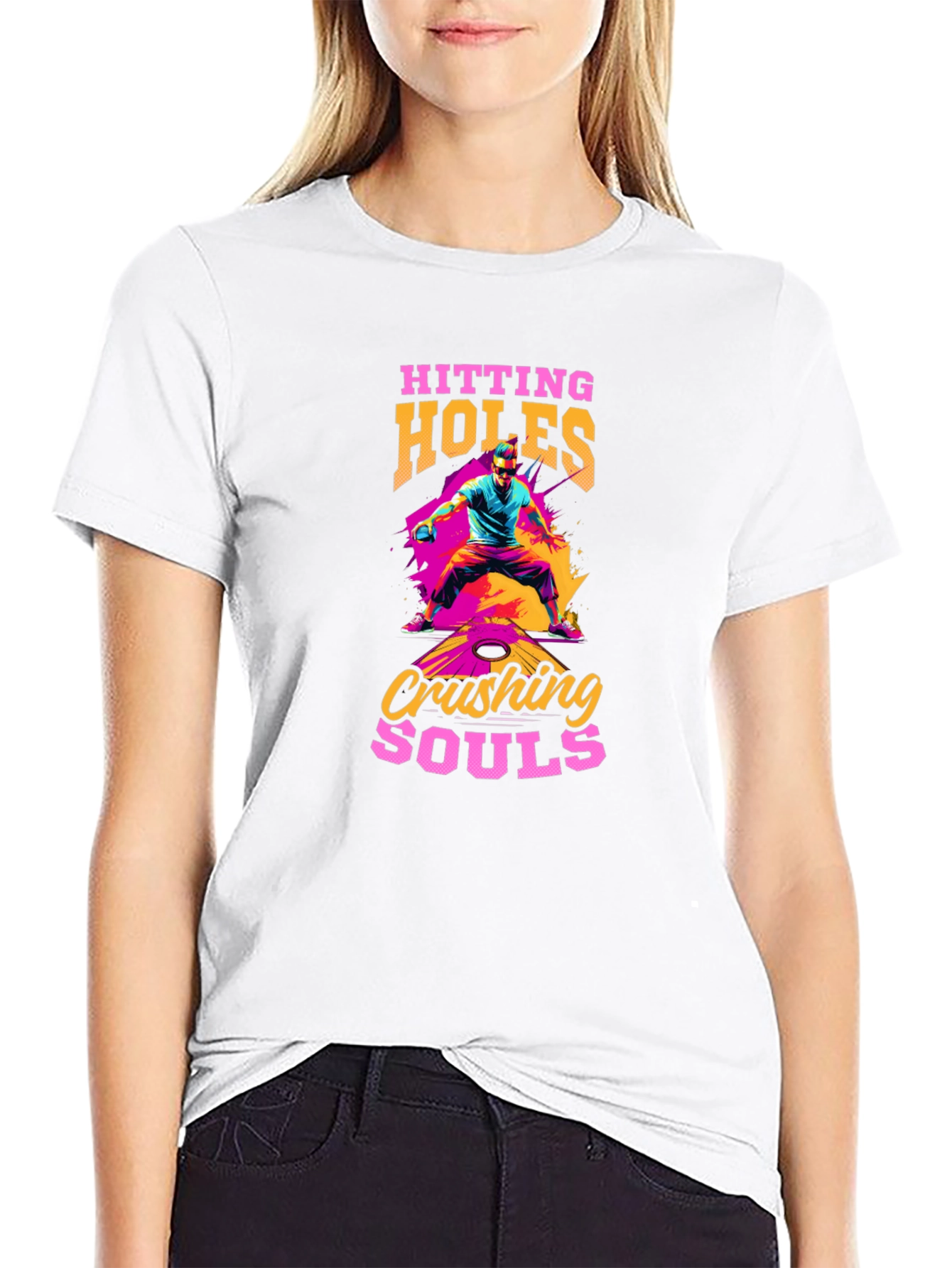Hitting Holes Crushing Souls Black T-Shirt