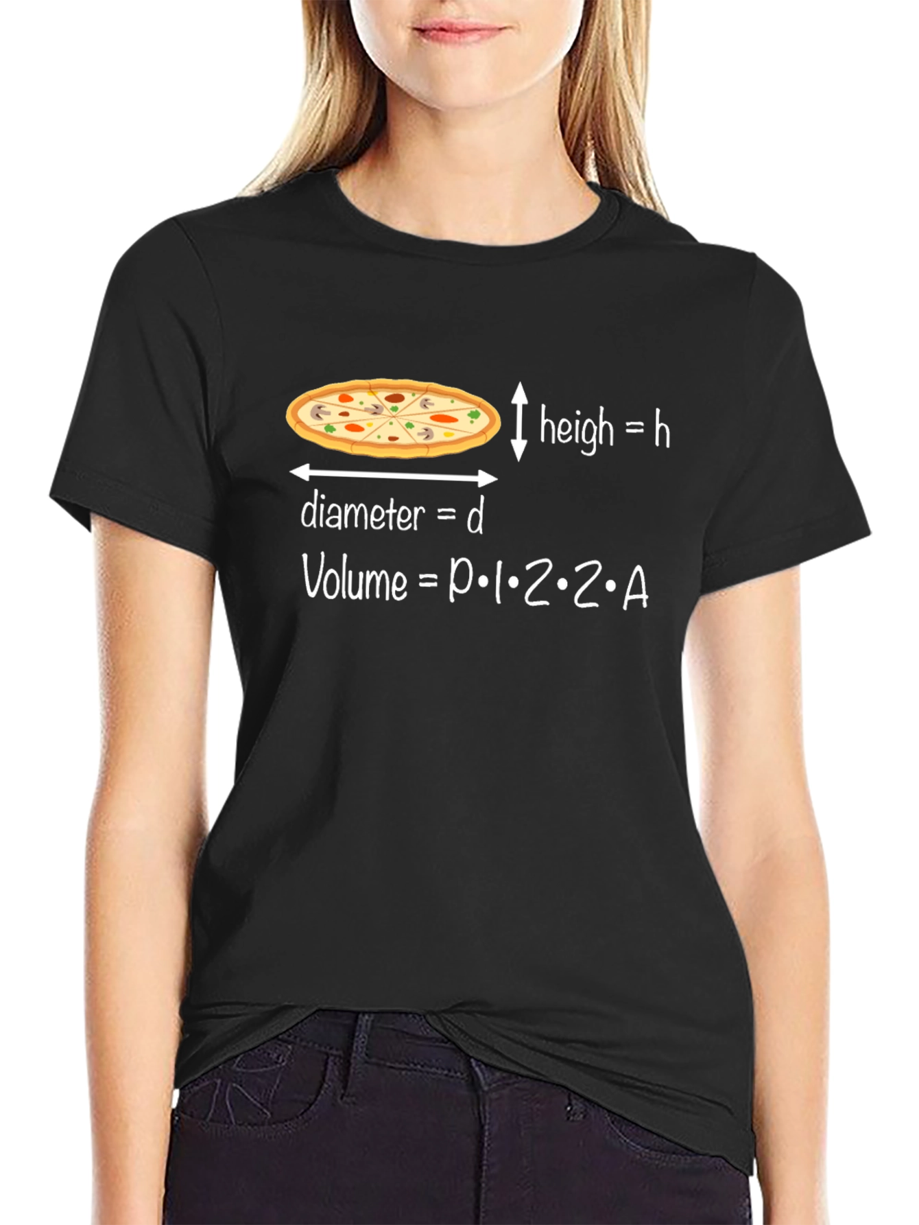 Pizza Volume Graphic Tee - Funny Math T-Shirt