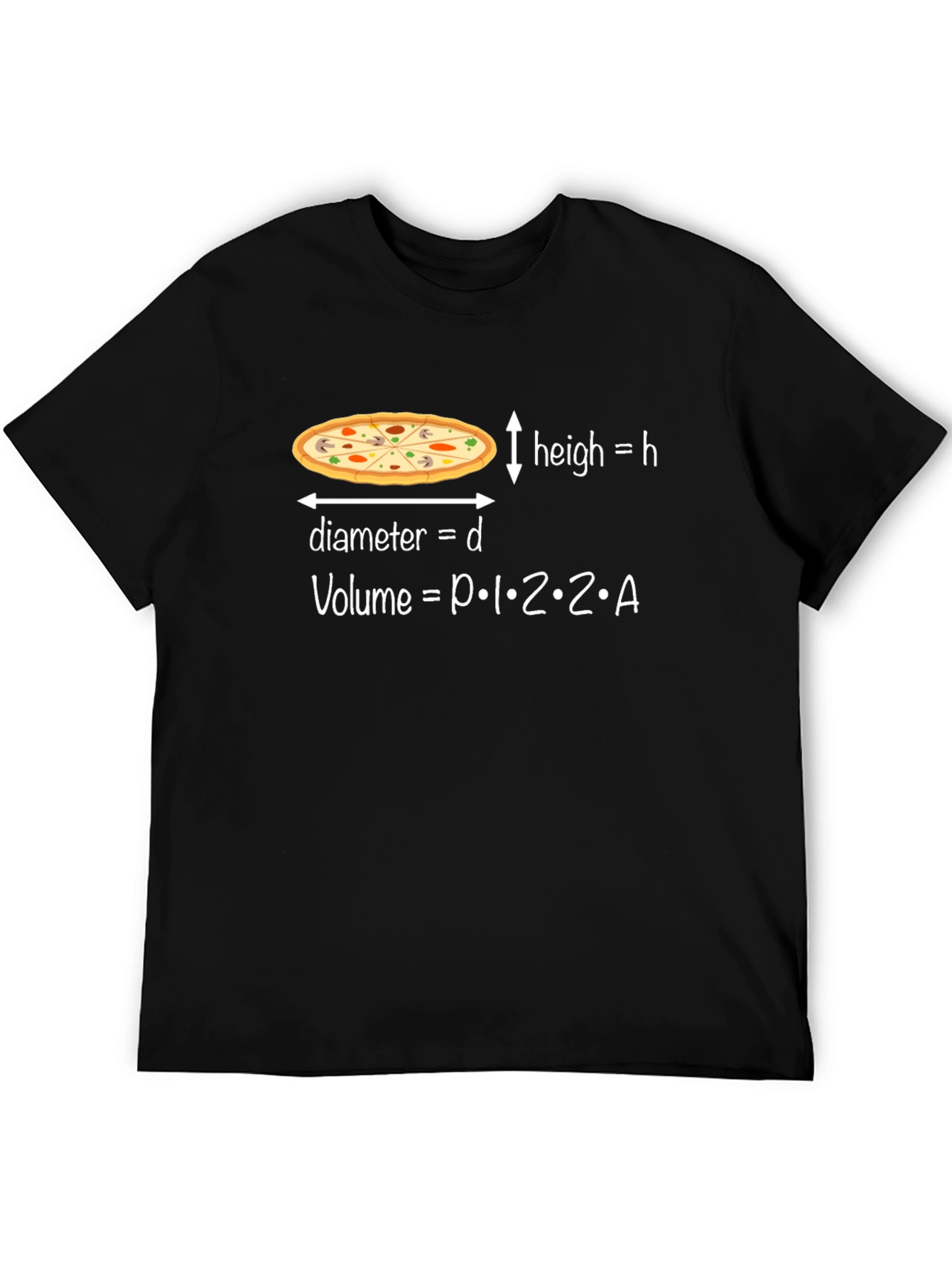Pizza Volume Graphic Tee - Funny Math T-Shirt