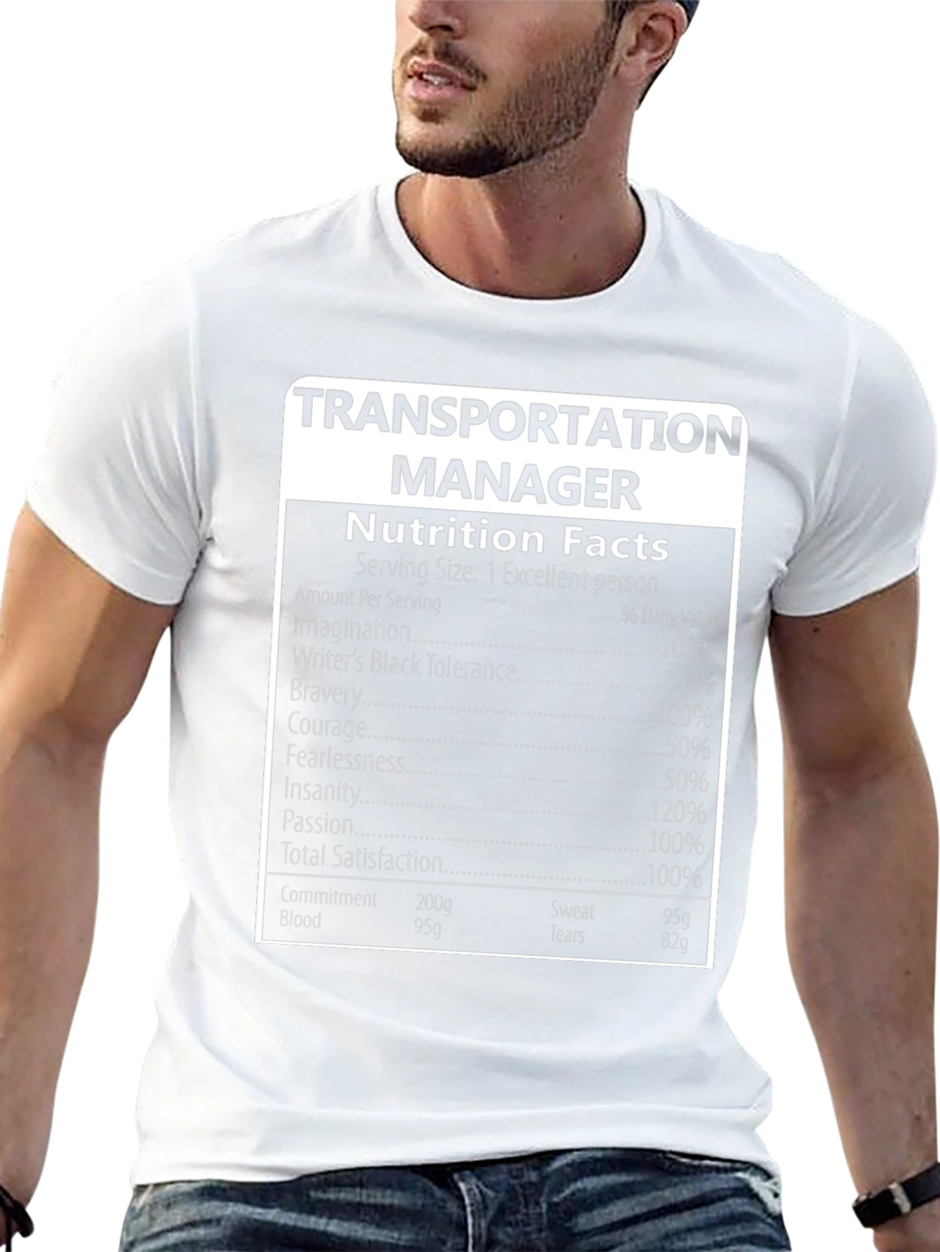 Transportation Manager Nutrition Facts T-Shirt