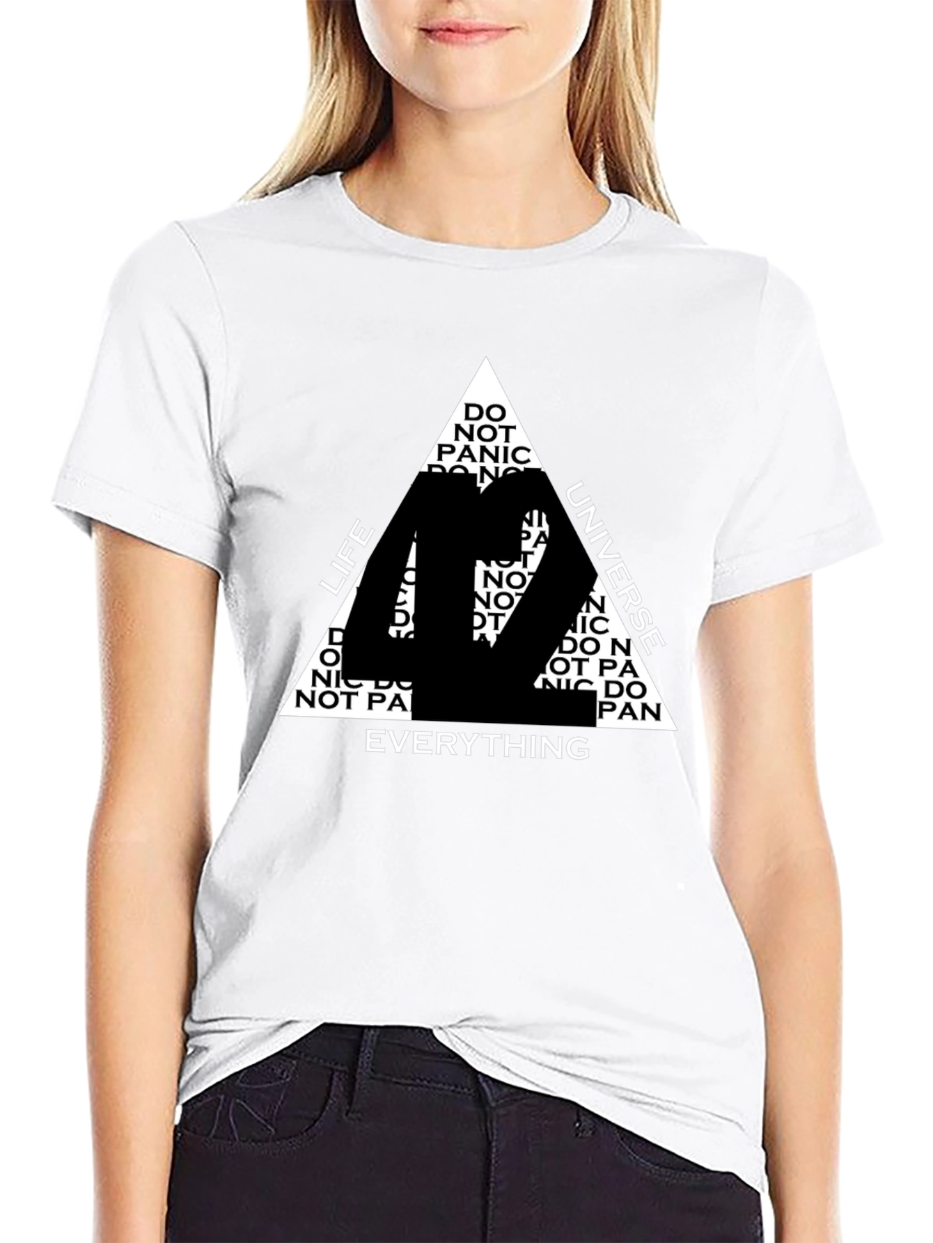 42 T-Shirt: Life Universe Everything - Black Cotton Tee